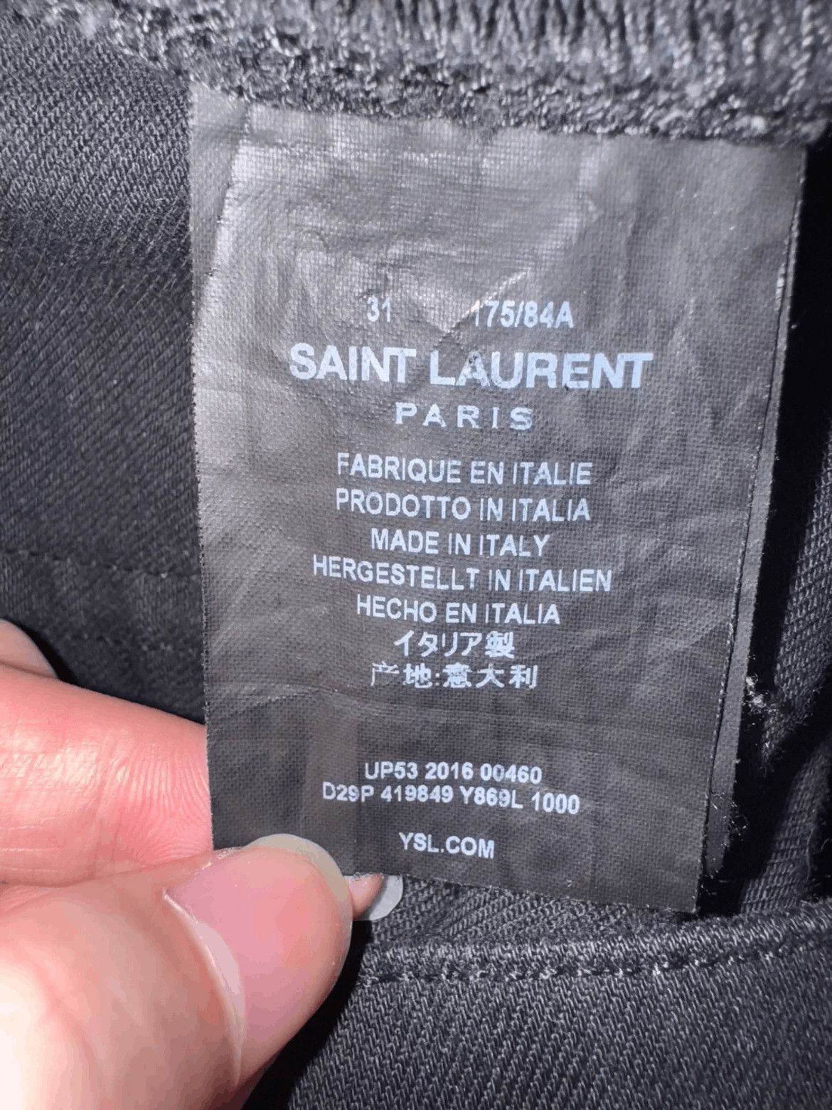 Saint Laurent Paris Saint Laurent Paris by Hedi 16AW Runway Distressed Denim-25 Size US 31 - 5 Thumbnail