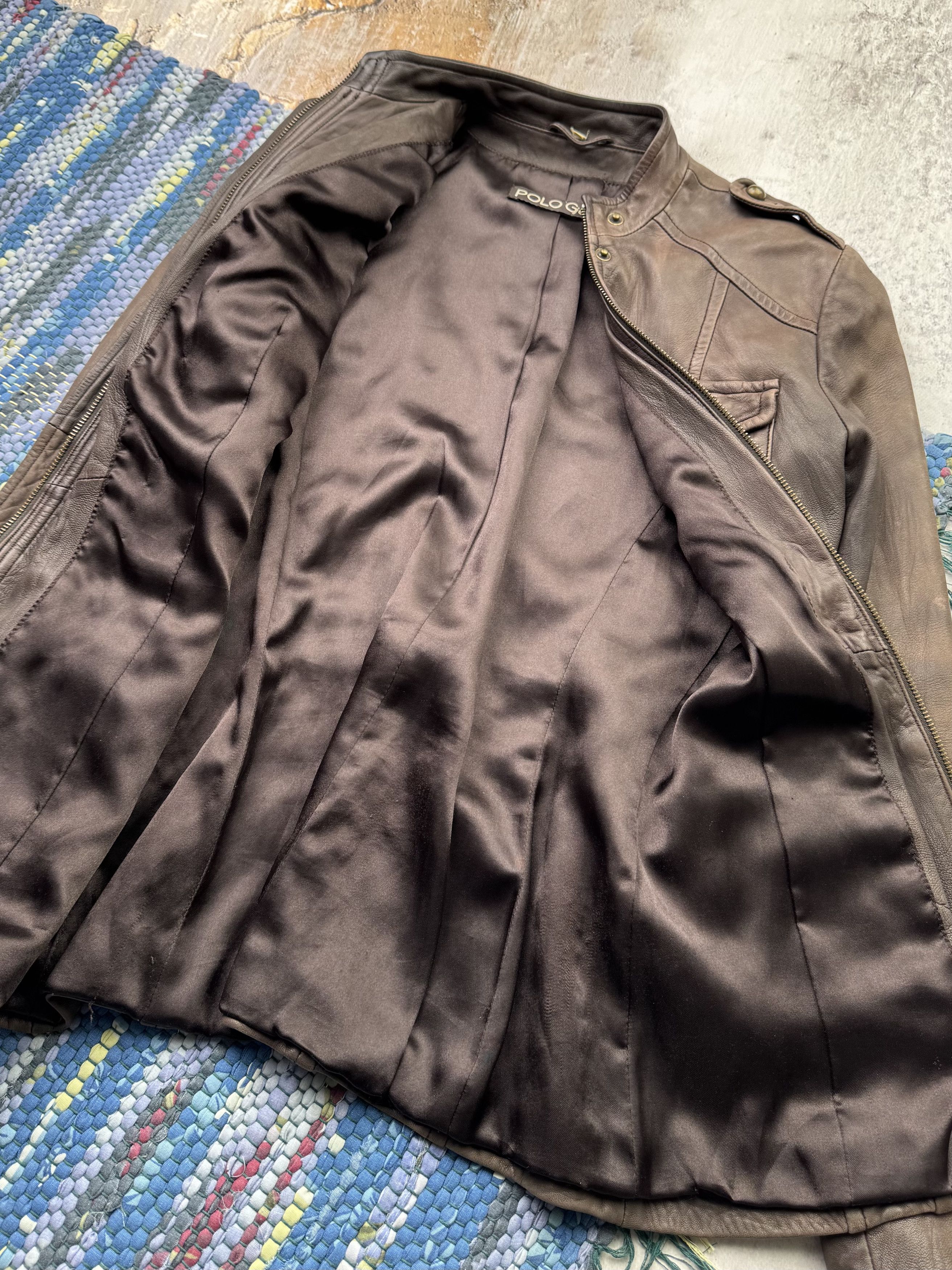 Vintage Vintage Leather Jacket A692D15(339) Size XS / US 0-2 / IT 36-38 - 5 Thumbnail
