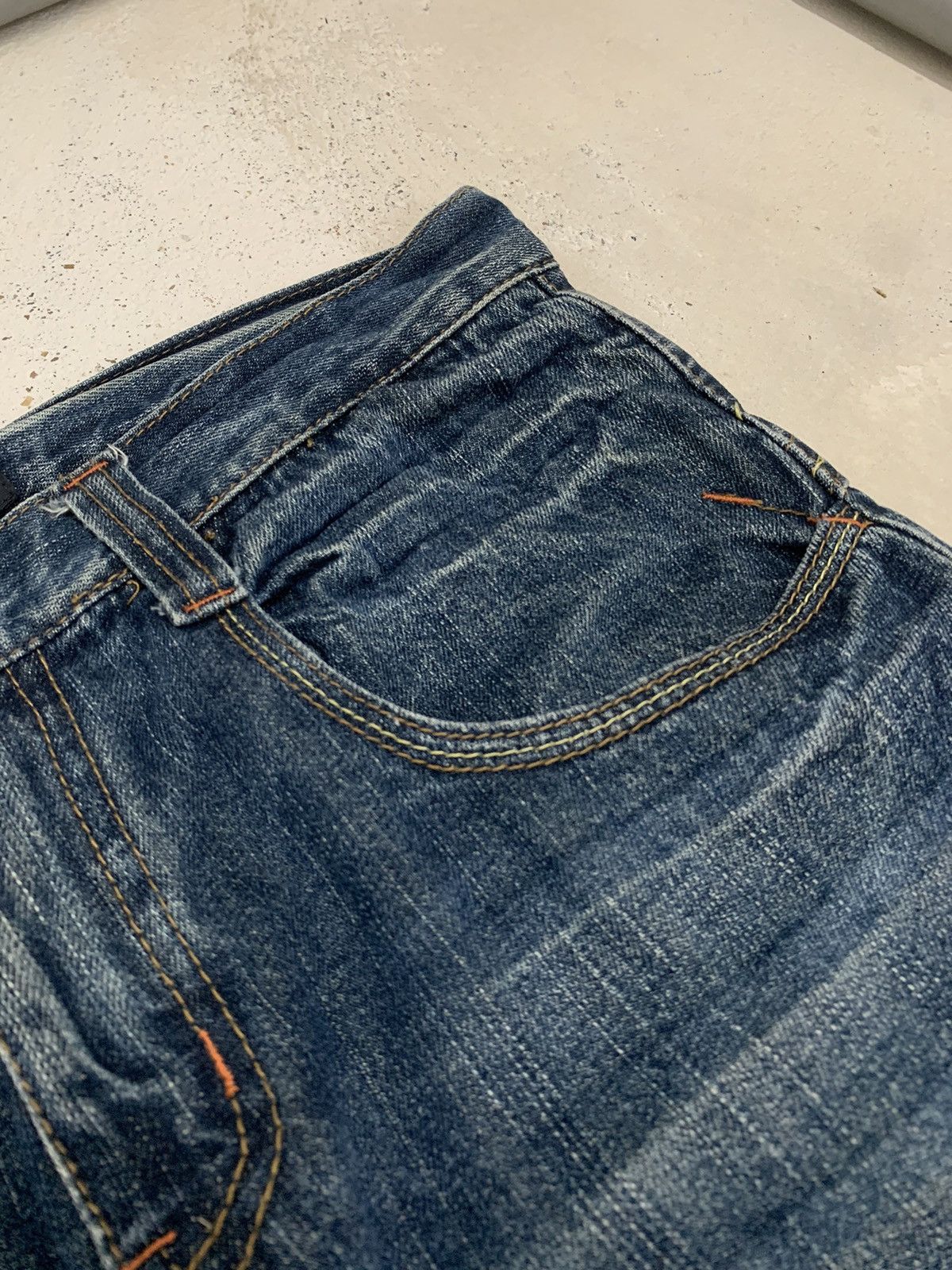 Hysteric Glamour × Japanese Brand Jack Serika Distressed Flare Whisker Arrow Embroidery Y2K Size US 33 - 9 Thumbnail