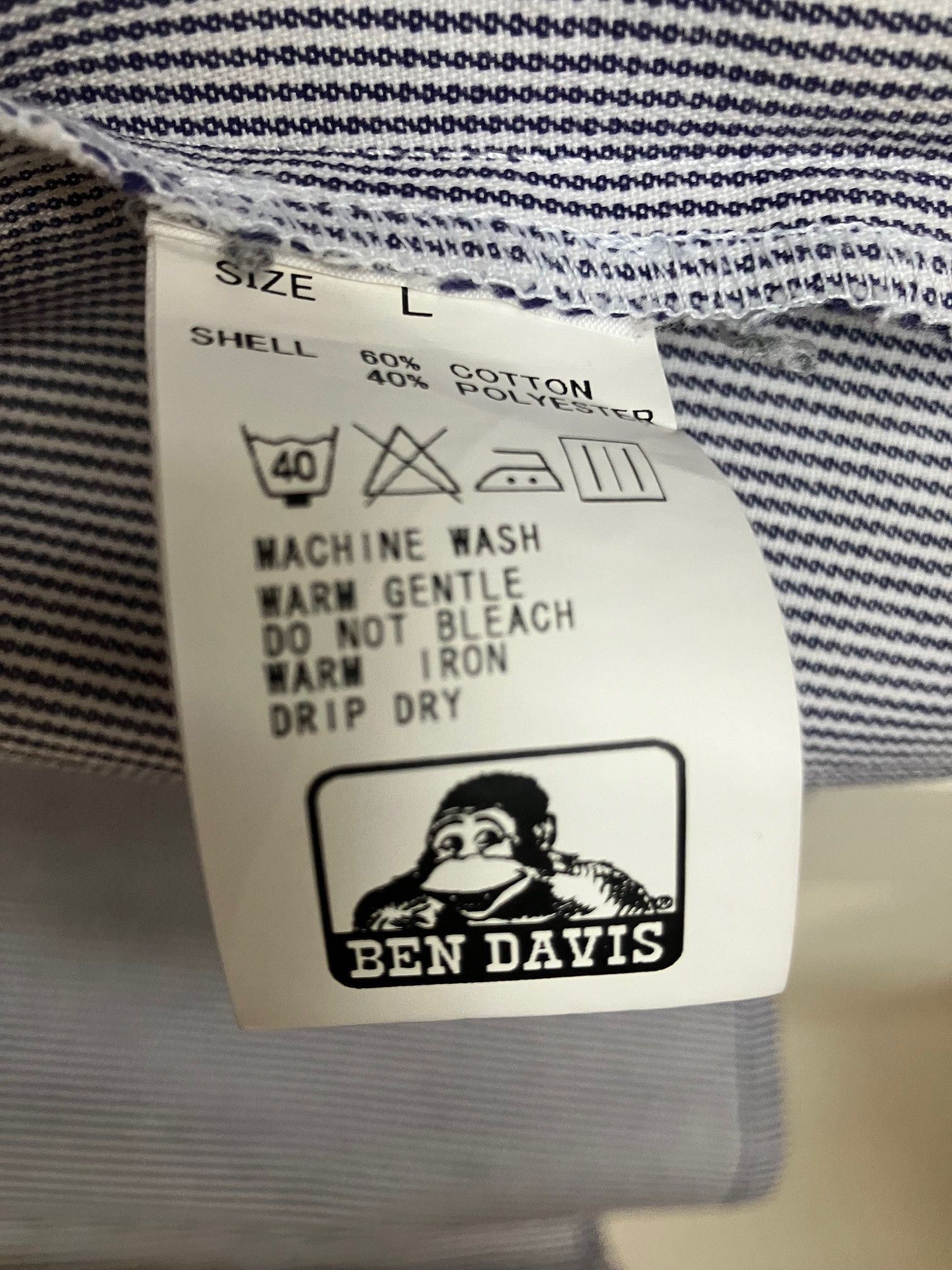 Ben Davis Ben Davis Hickory Button Up, Made in USA (Japan Market) Size US L / EU 52-54 / 3 - 4 Thumbnail
