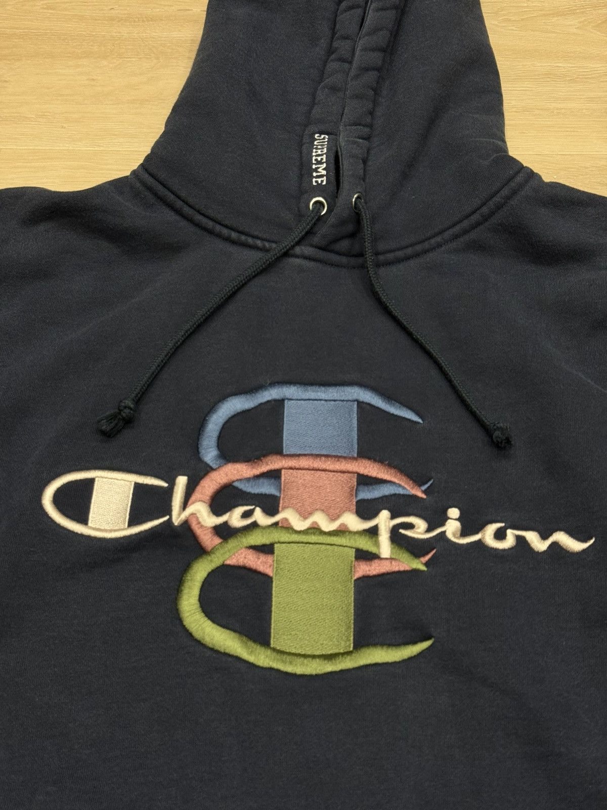 Champion × Supreme Supreme/Champion FW17 Stacked C Hoodie Size US M / EU 48-50 / 2 - 2 Thumbnail
