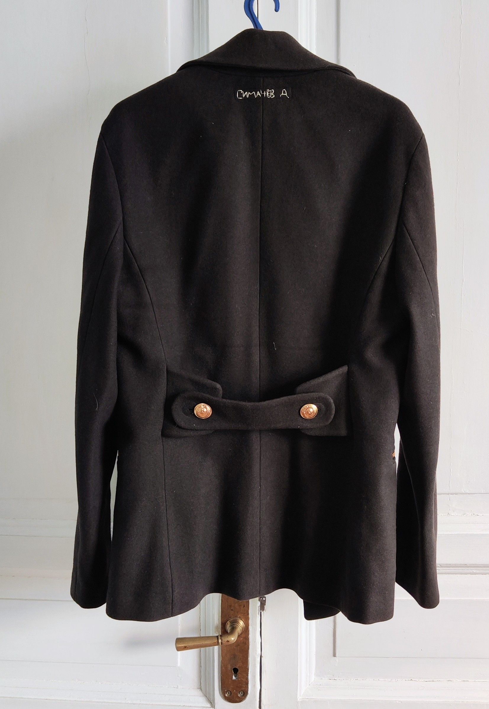 Denis Simachev Navy coat.Like Vetements or Balenciaga coats. Size US L / EU 52-54 / 3 - 6 Thumbnail