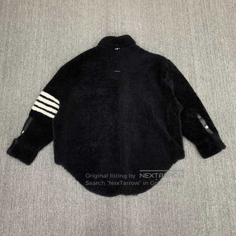 Thom Browne Thom Browne Black Leather and Fur Jacket Size US S / EU 44-46 / 1 - 2 Thumbnail