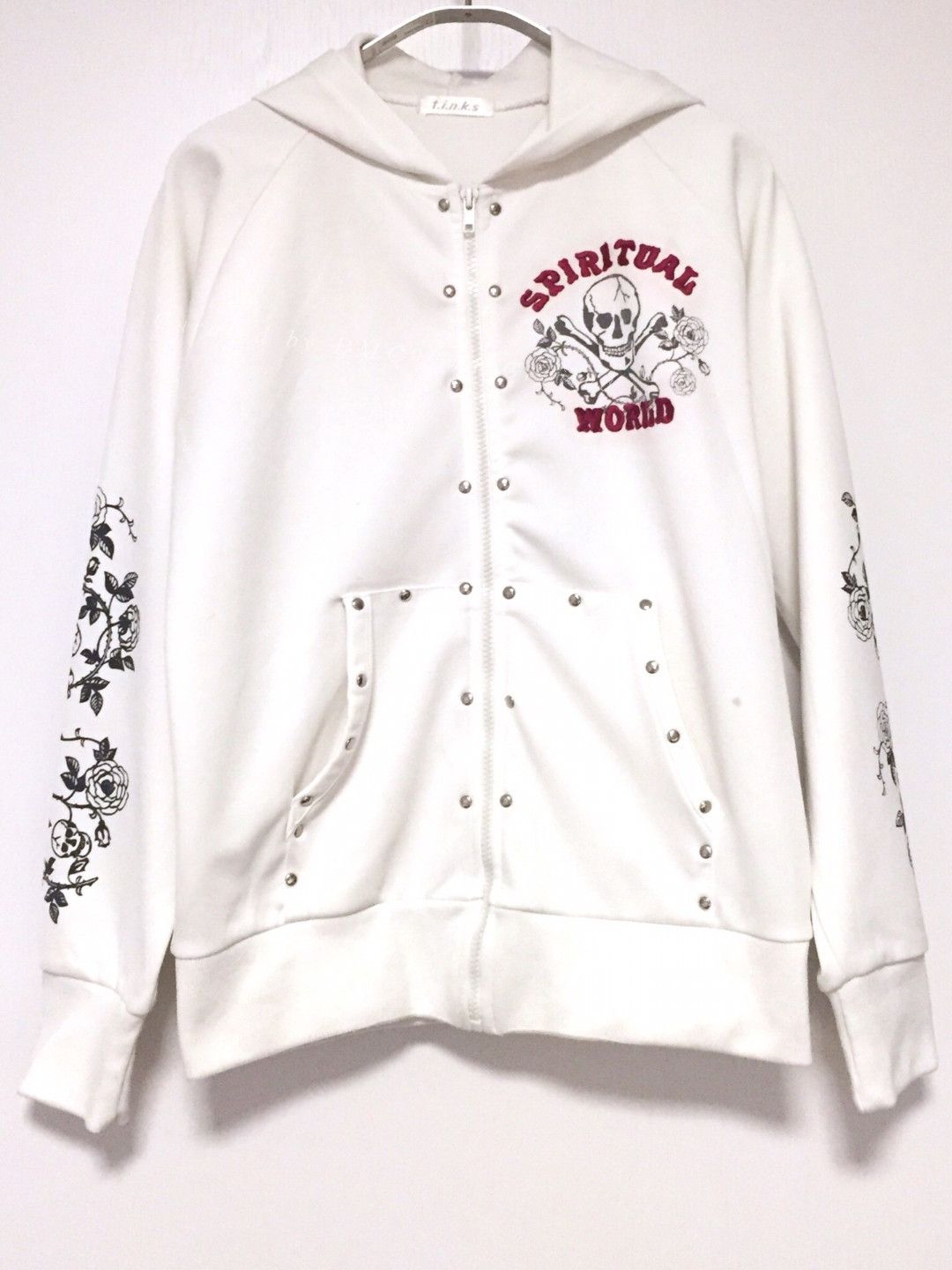 TUKI Punk Tinks Hooded Cardigan Skull Rose Size US M / EU 48-50 / 2 - 1 Thumbnail