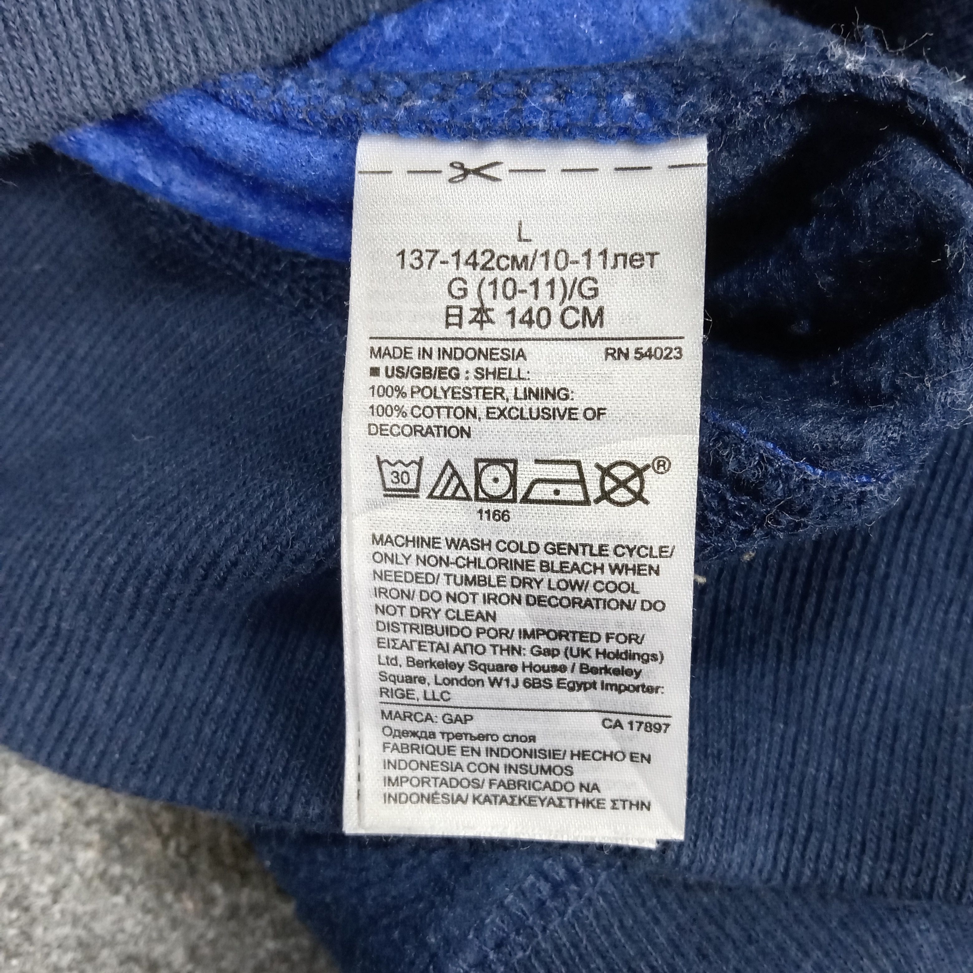 Gap × Vintage Gap Kids American Streetwear Big Logo Hoodies Size US XS / EU 42 / 0 - 7 Thumbnail