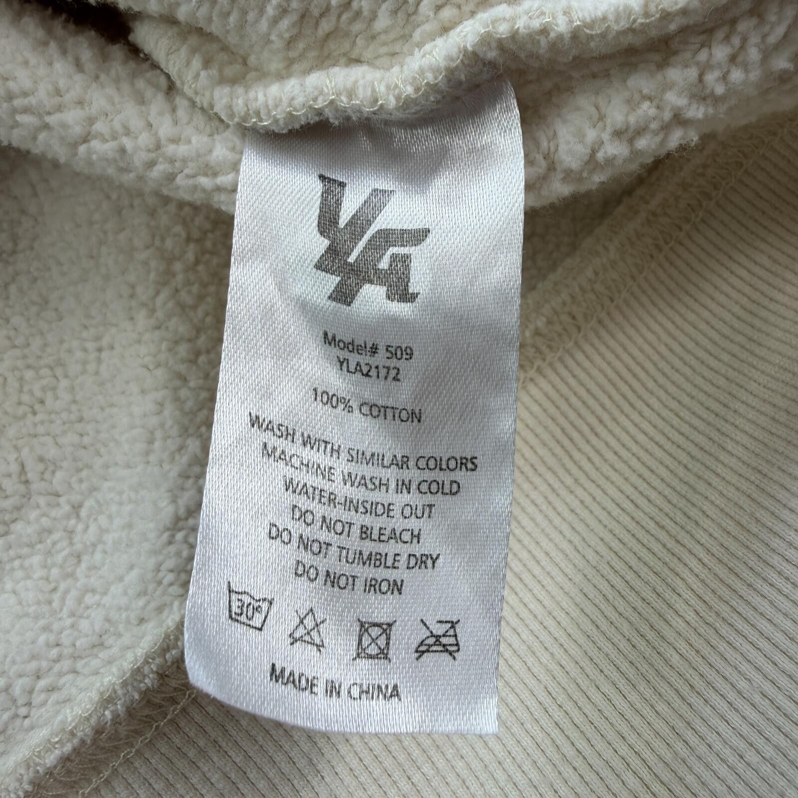 YoungLA YoungLA 509 Cream Half Zip Hoodie S Fleece Pullover Gym Size US S / EU 44-46 / 1 - 8 Thumbnail
