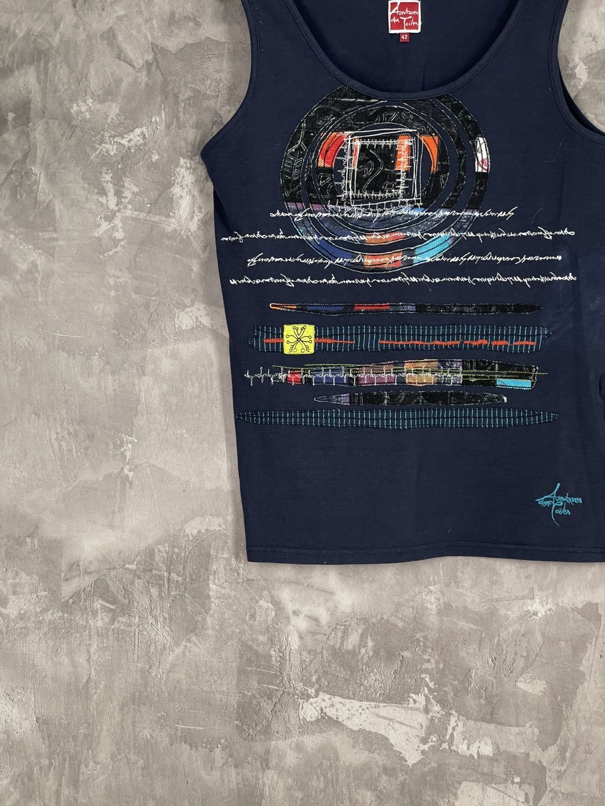 Japanese Brand Avantures Des Toiles Y2K Rare Big Print Logo Tank Top Size M / US 6-8 / IT 42-44 - 5 Thumbnail