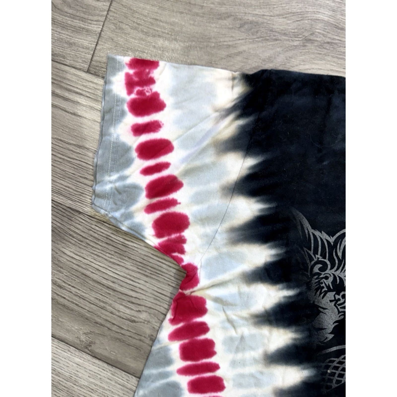 Gildan AC/DC Tie Dye Black Ice 2009 Tour T-Shirt L Mens Gildan Multicolor Short Sleeve Jersey 9.5/10 Size US L / EU 52-54 / 3 - 4 Thumbnail