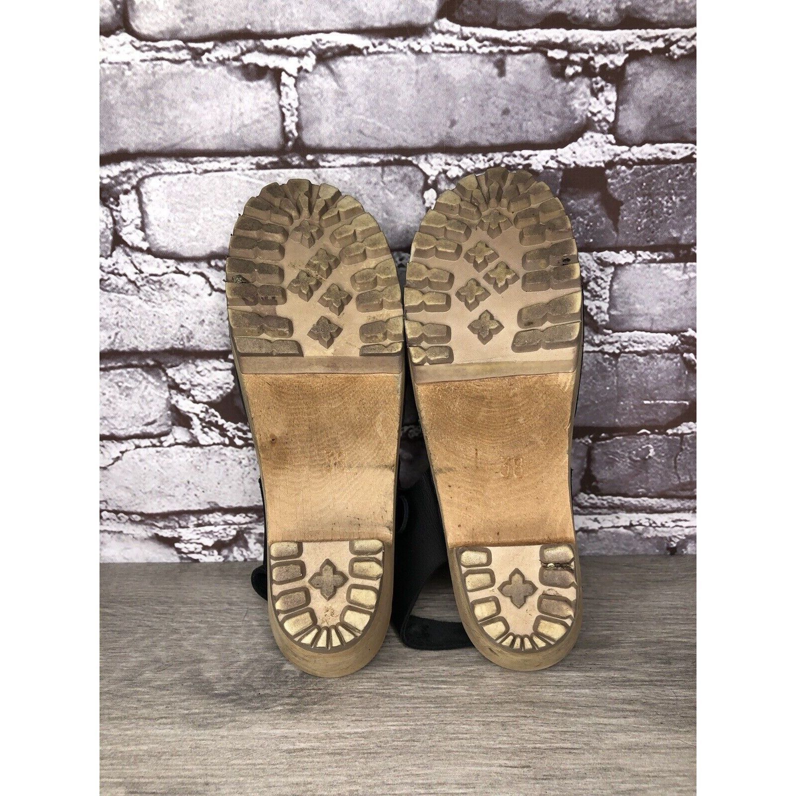 Other MIA Greta Black Leather Ankle Strap Wood Heel Sandals Women’ Size US 7.5 / IT 37.5 - 12 Thumbnail