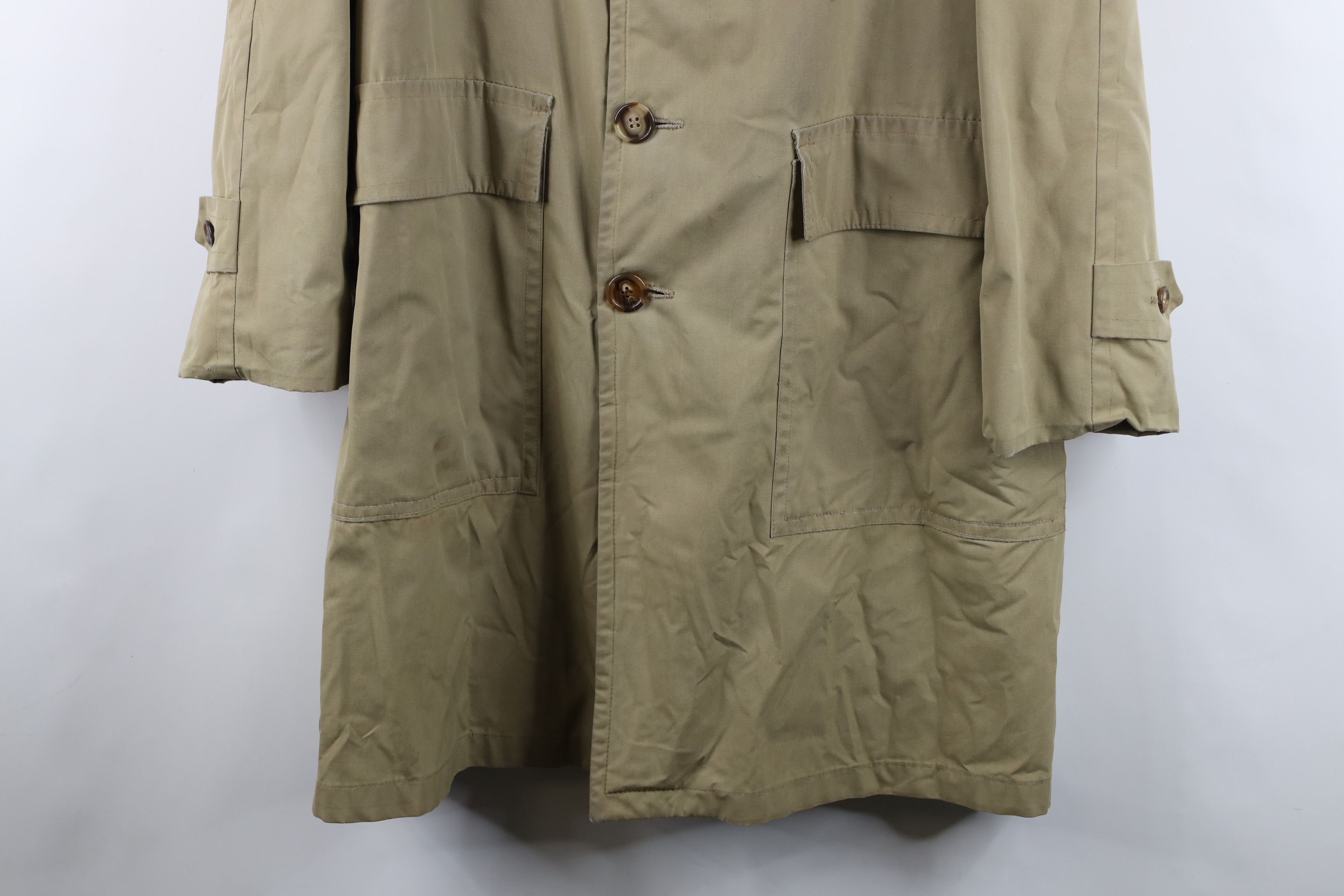 Vintage Vintage 70s Streetwear Collared Trench Coat Jacket USA Size US L / EU 52-54 / 3 - 3 Thumbnail