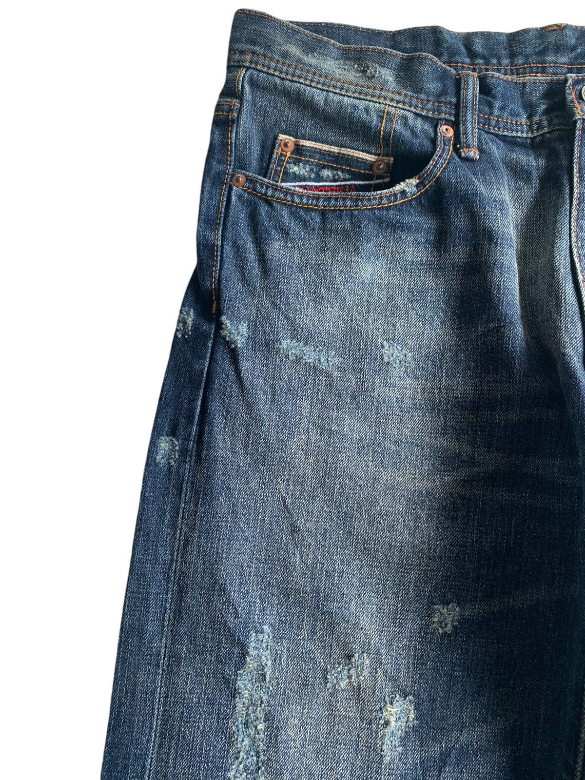Japanese Brand × Kapital Santeria Eyedy Rare Selvedge Distressed Denim Size US 33 - 12 Thumbnail