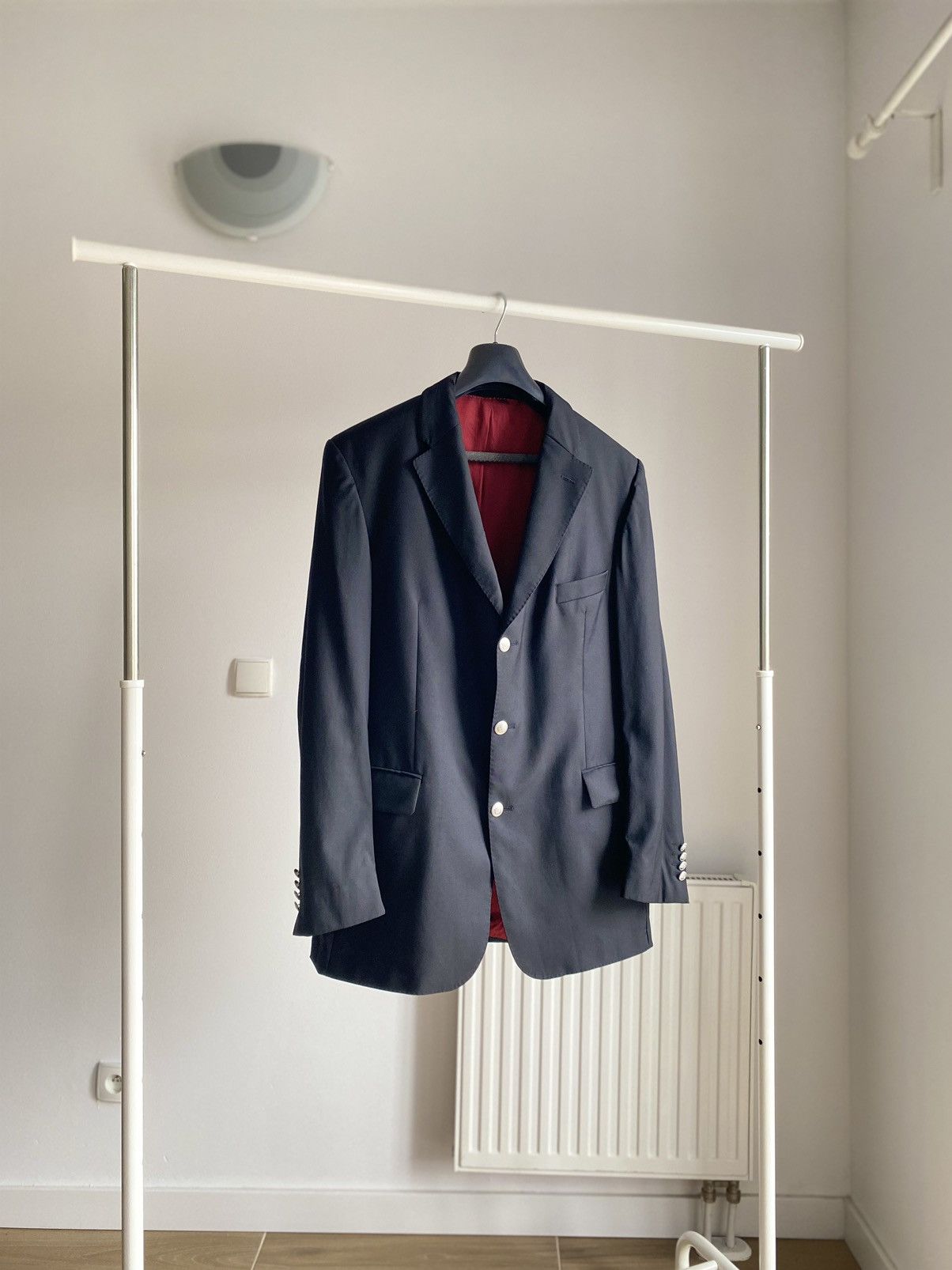 Burberry Vintage Burberry Wool Blazer Silver Buttons Size 48R - 4 Thumbnail