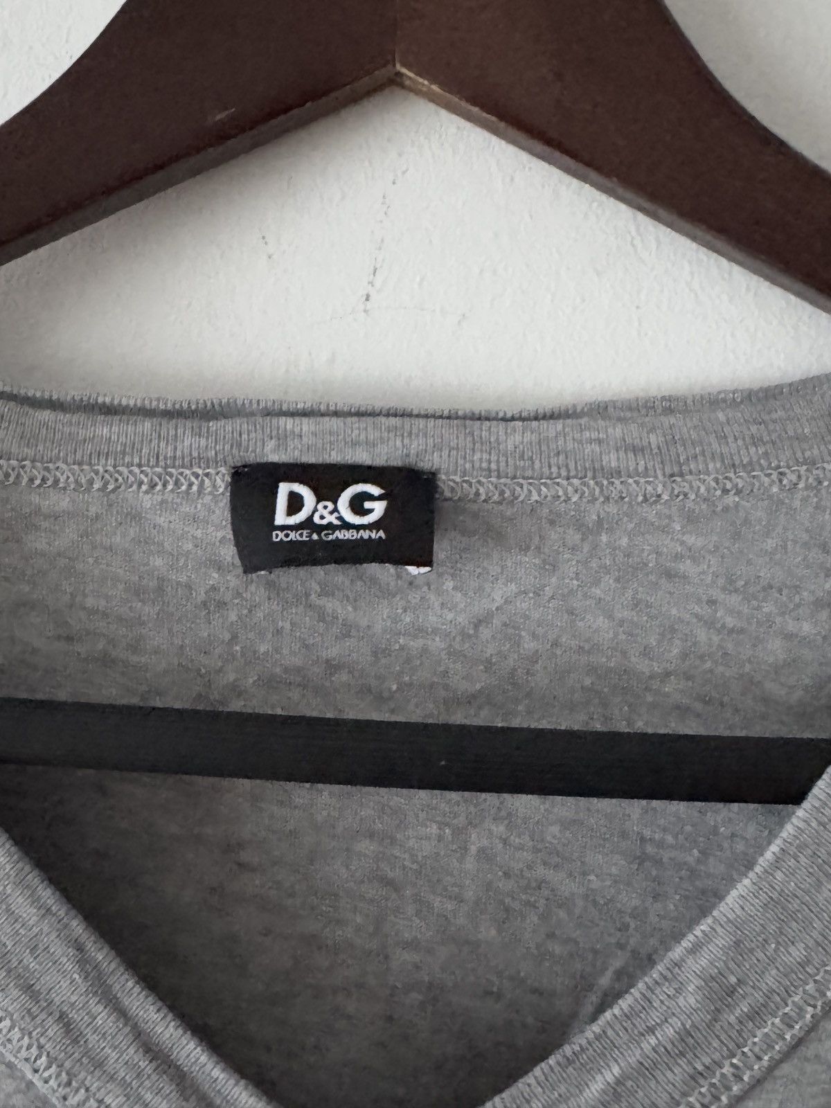 Dolce & Gabbana 🔥🔥 Dolce & Gabbana Grey Cotton T-Shirt Size US L / EU 52-54 / 3 - 5 Thumbnail