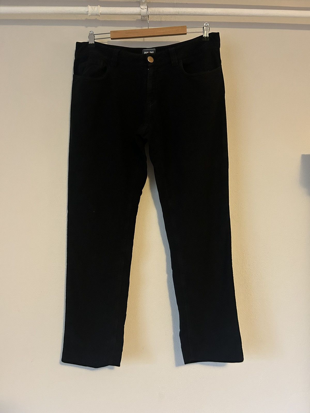 Jean Paul Gaultier Jean Paul Gaultier Black Velvety Pants – Estimated Size 35 Size US 35 - 1 Thumbnail