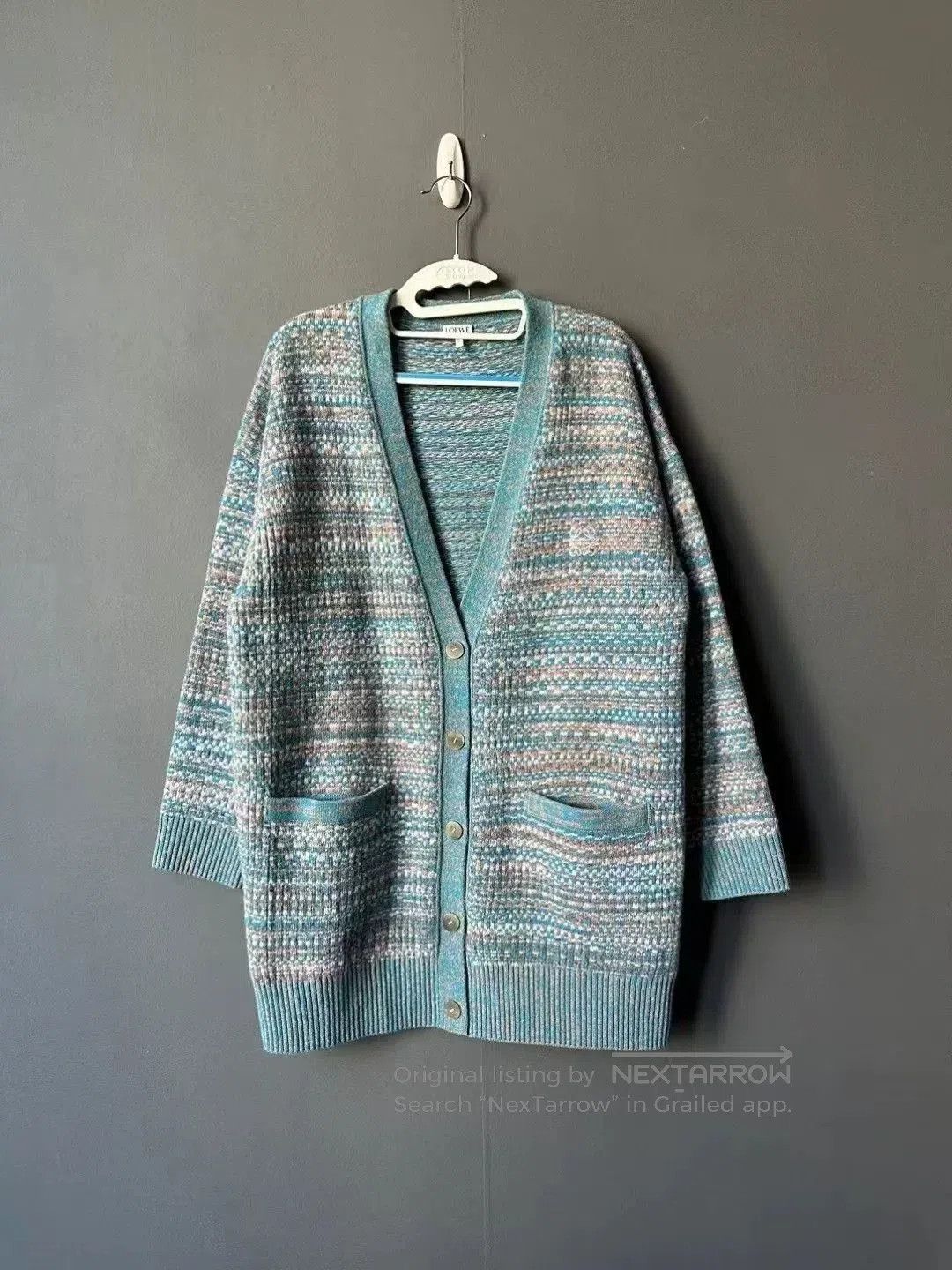 Loewe loewe light blue knitted wool cardigan. Size XS / US 0-2 / IT 36-38 - 1 Thumbnail