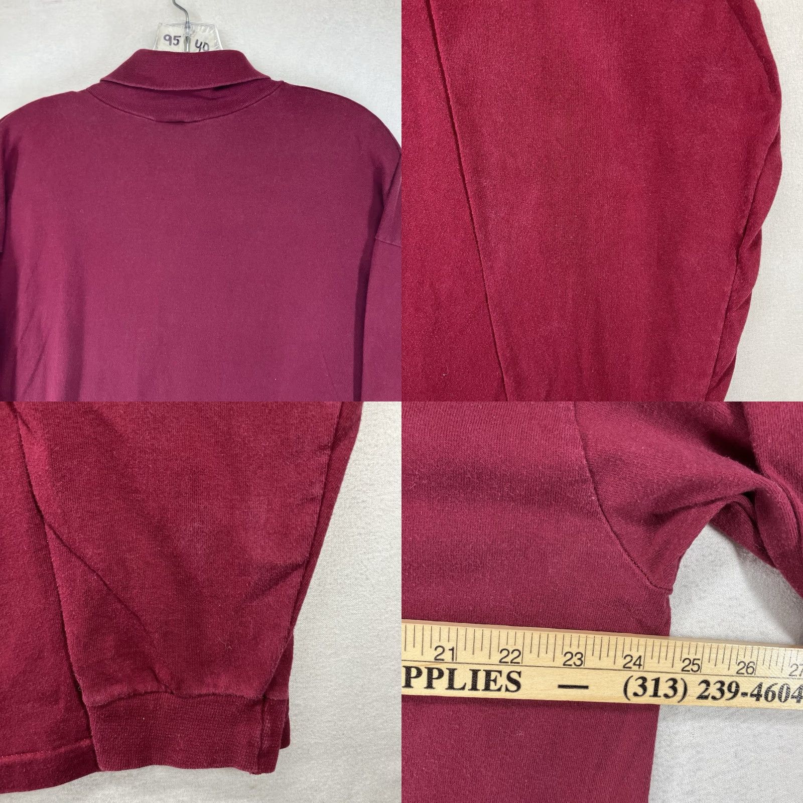 Vintage VINTAGE Northwest Territory T-Shirt Mens XL Burgundy Mock Neck Long Sleeve All Cotton Solid 80s 90s Grunge Retro Outdoor Classic Shirts Mens Size US XL / EU 56 / 4 - 10 Thumbnail
