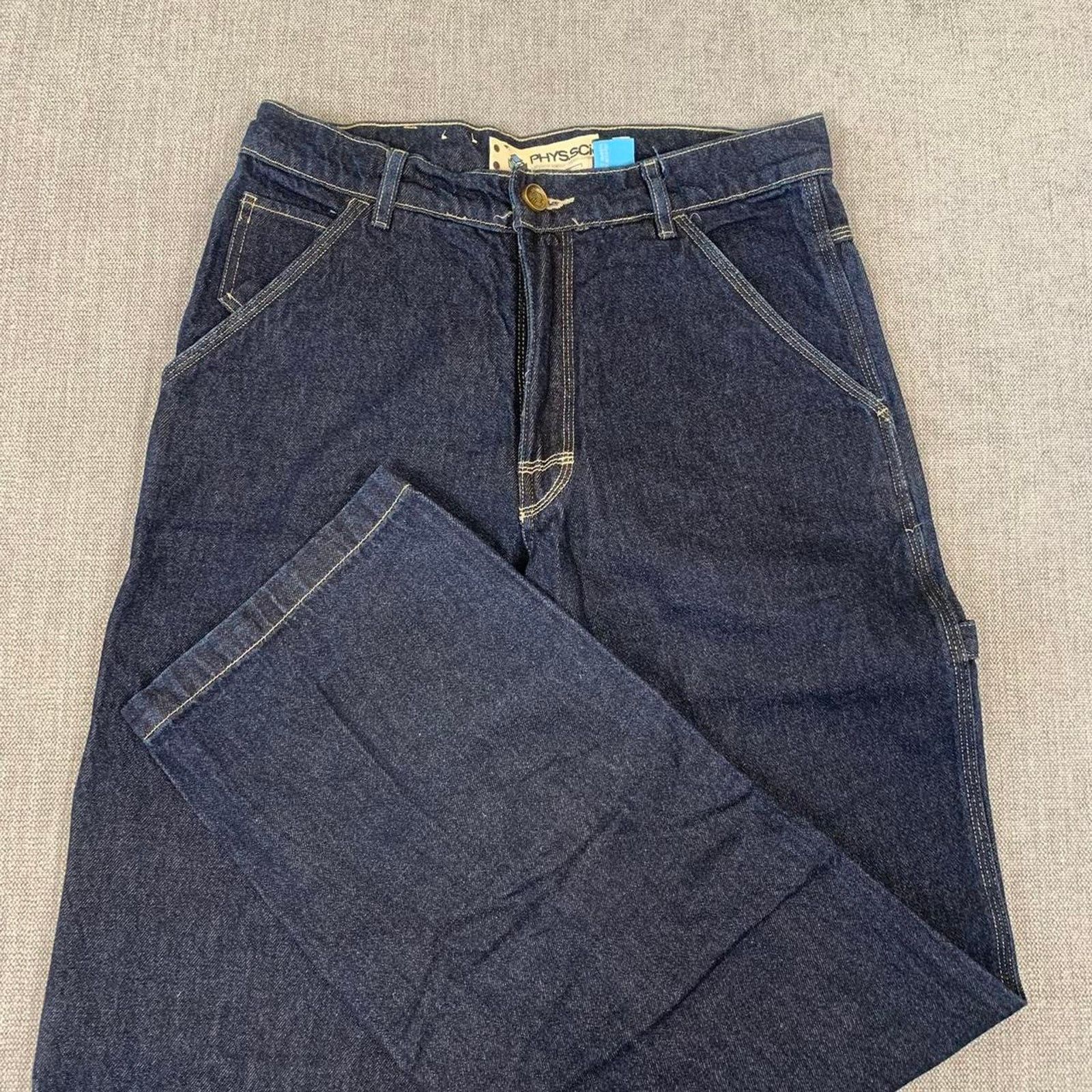 Vintage Y2K 90s Phys.sci Carpenter Work Denim Jeans Size US 32 / EU 48 - 4 Thumbnail
