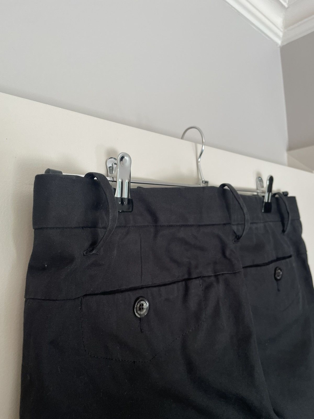 Alexander McQueen 2000s Low Waisted Black Cotton Pants Size US 34 / EU 50 - 7 Thumbnail