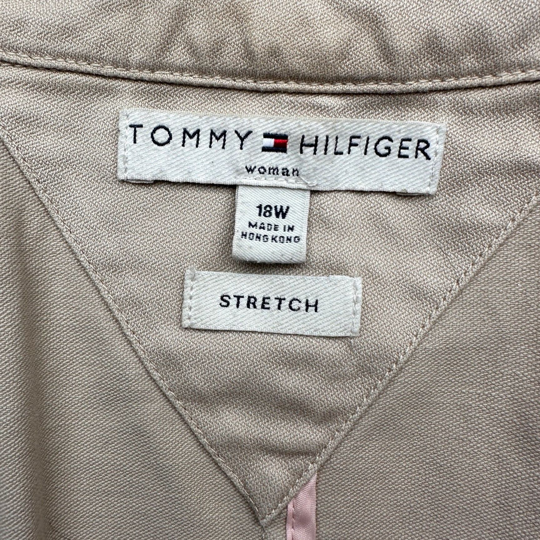 Tommy Hilfiger Tommy Hilfiger Blazer Coat Beige 18W XXL Long Sleeve Button Woman Stretch Overcoat Formal Casual Fall Spring Winter Jacket/Coat Size XXL / US 16-18 / IT 52-54 - 2 Thumbnail