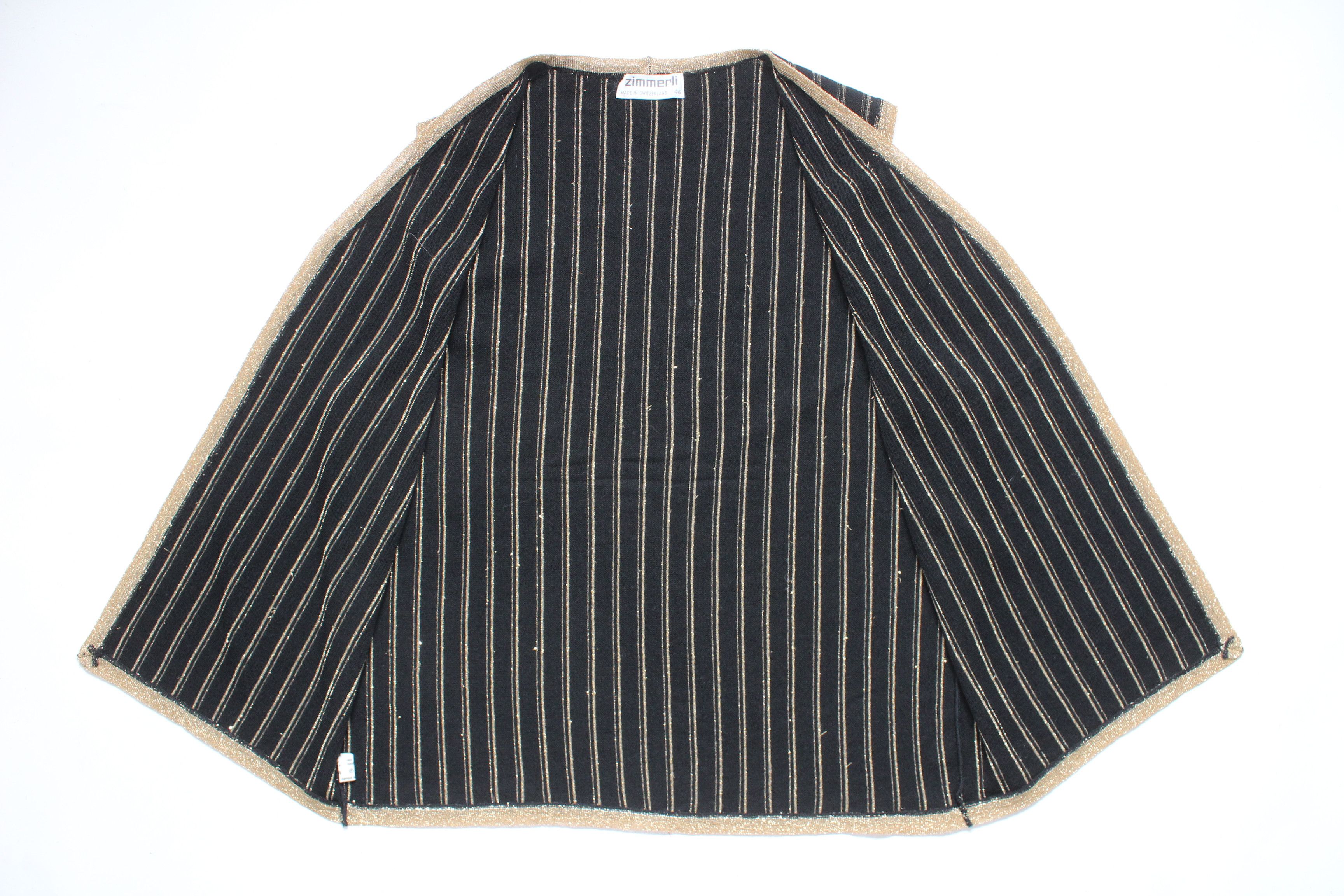 Zimmerli Zimmerli of Switzerland Silk Blend Striped Knit Vest Size L / US 10 / IT 46 - 11 Thumbnail