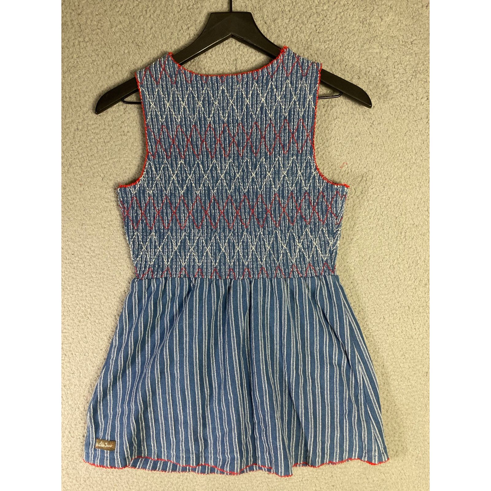 Other Matilda Jane Women's XS Blue Striped Smocked Tank Top Size XS / US 0-2 / IT 36-38 - 8 Thumbnail