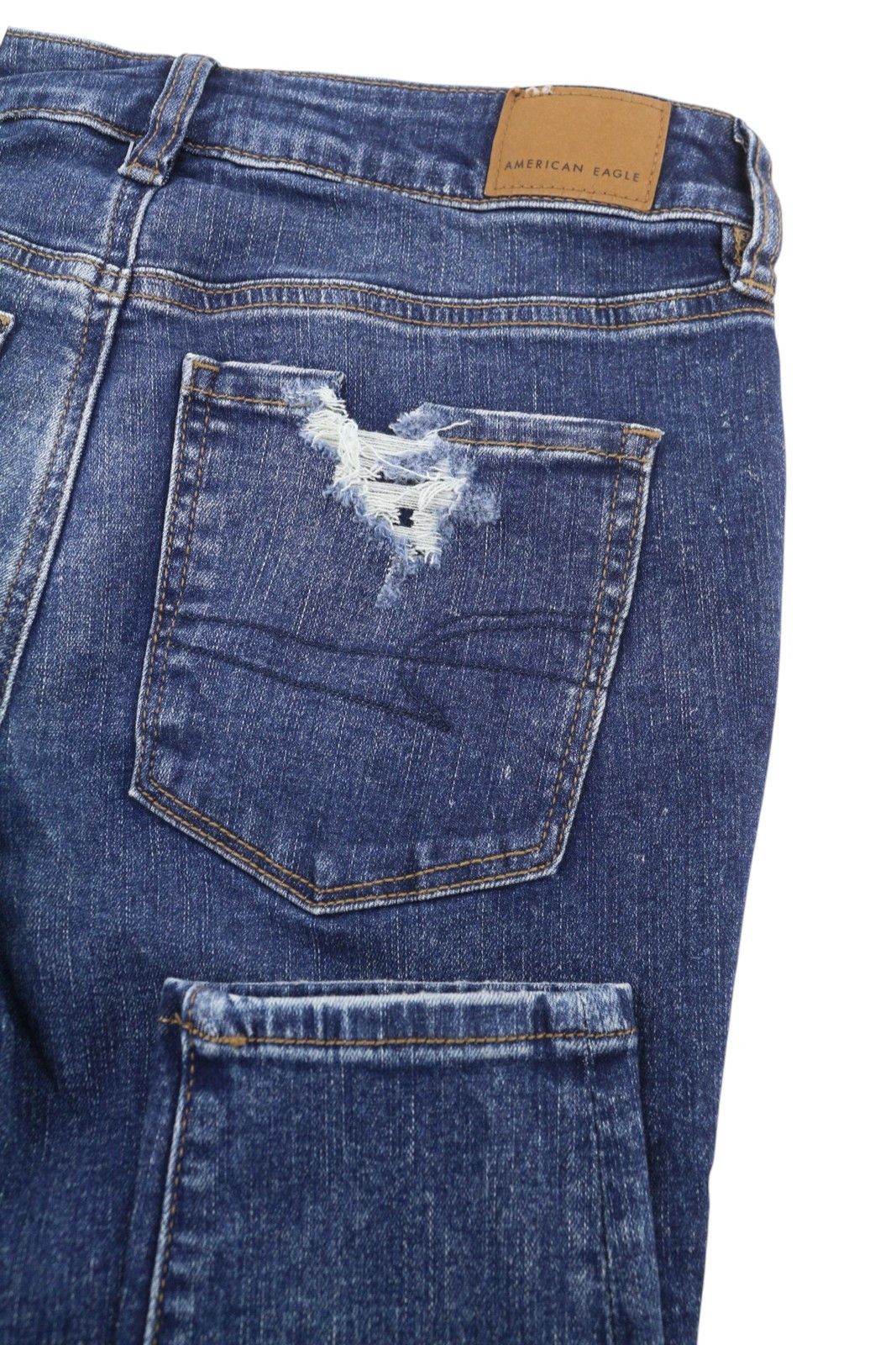 American Eagle Outfitters JEGGING W28 Blue Distress Jeans 88789 Size 28" / US 6 / IT 42 - 5 Thumbnail