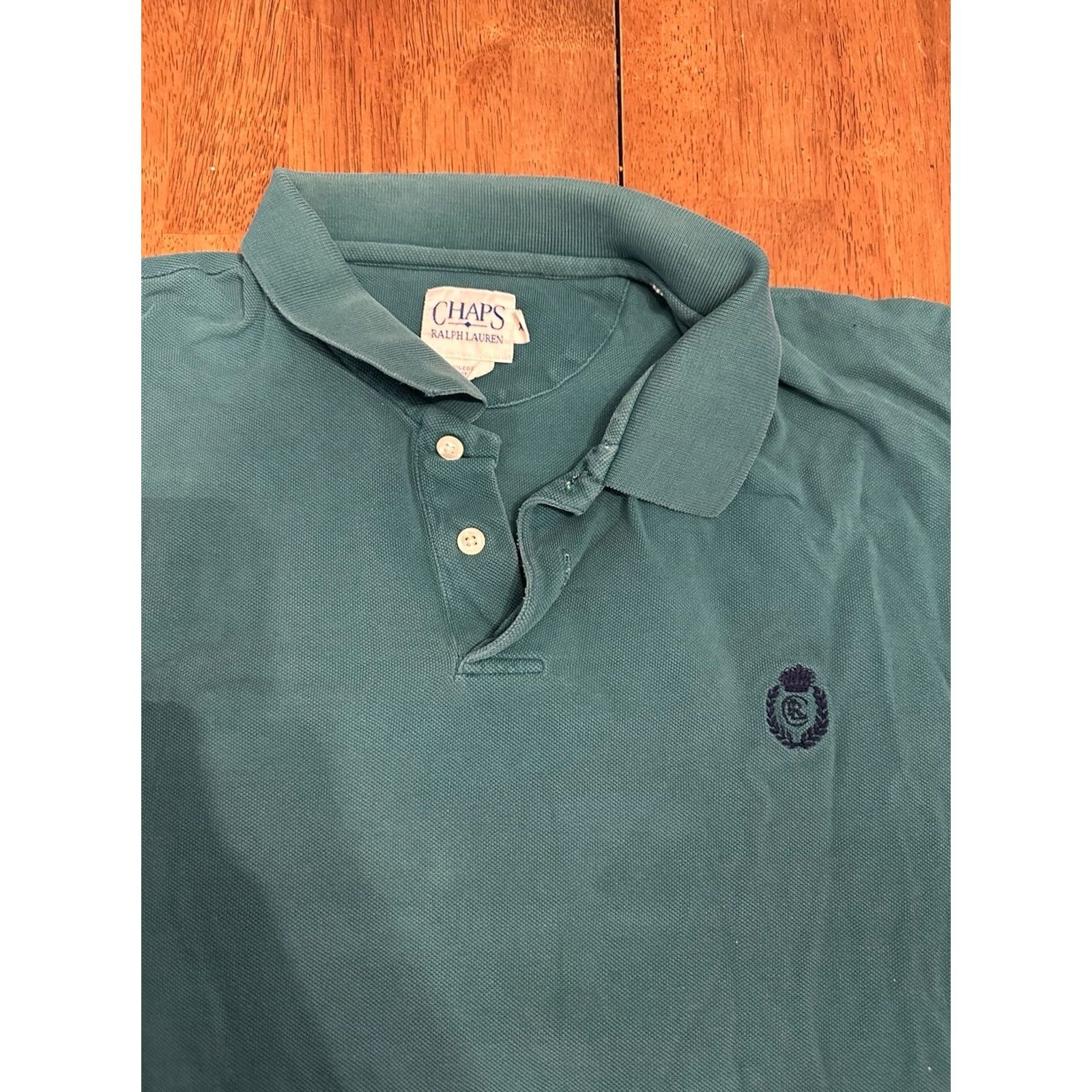 Ralph Lauren VINTAGE Ralph Lauren Polo Shirt XL Solid Green Mens Size US XL / EU 56 / 4 - 2 Thumbnail