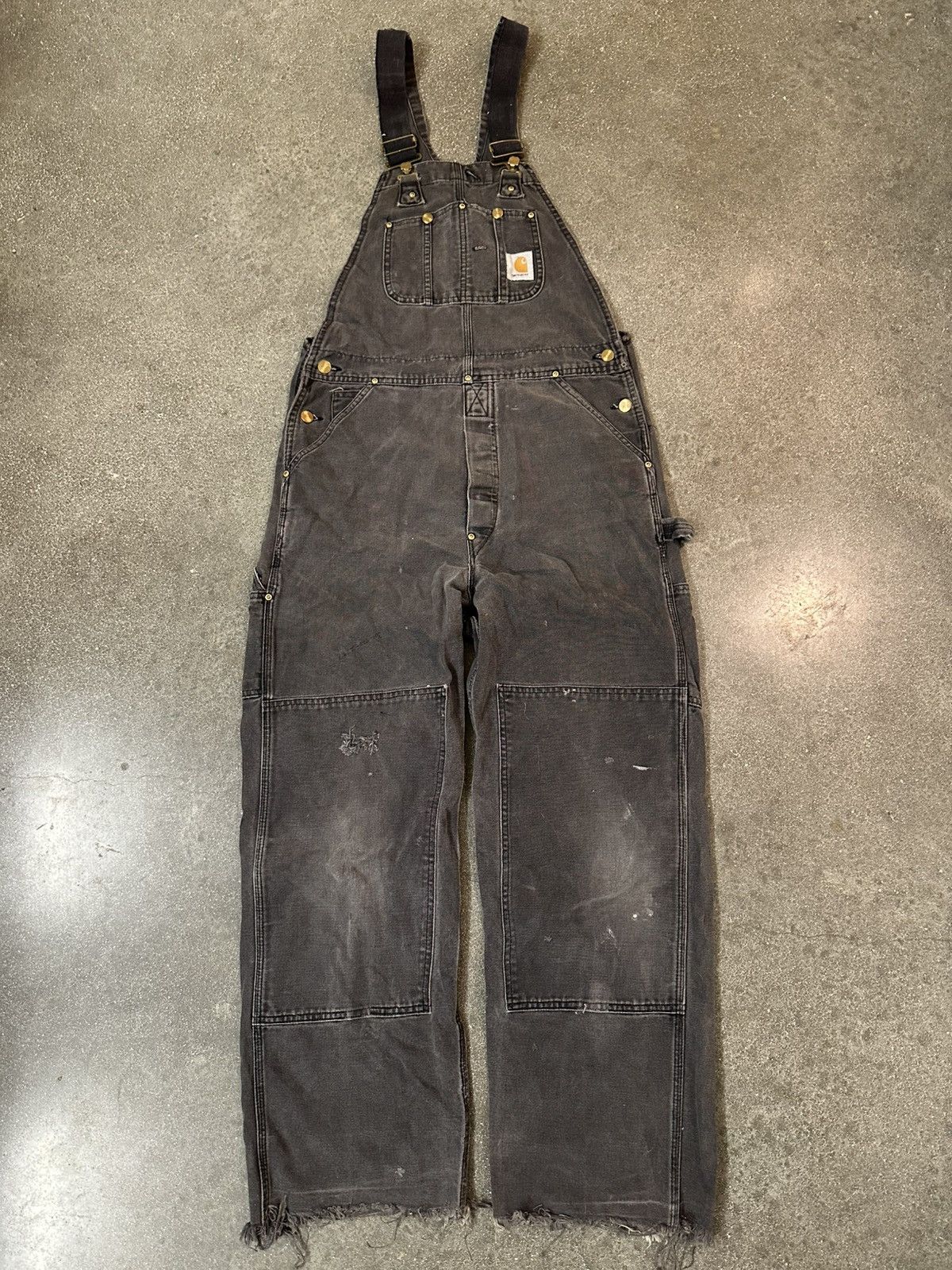 Vintage Carhartt Overalls Double Knee Black 33