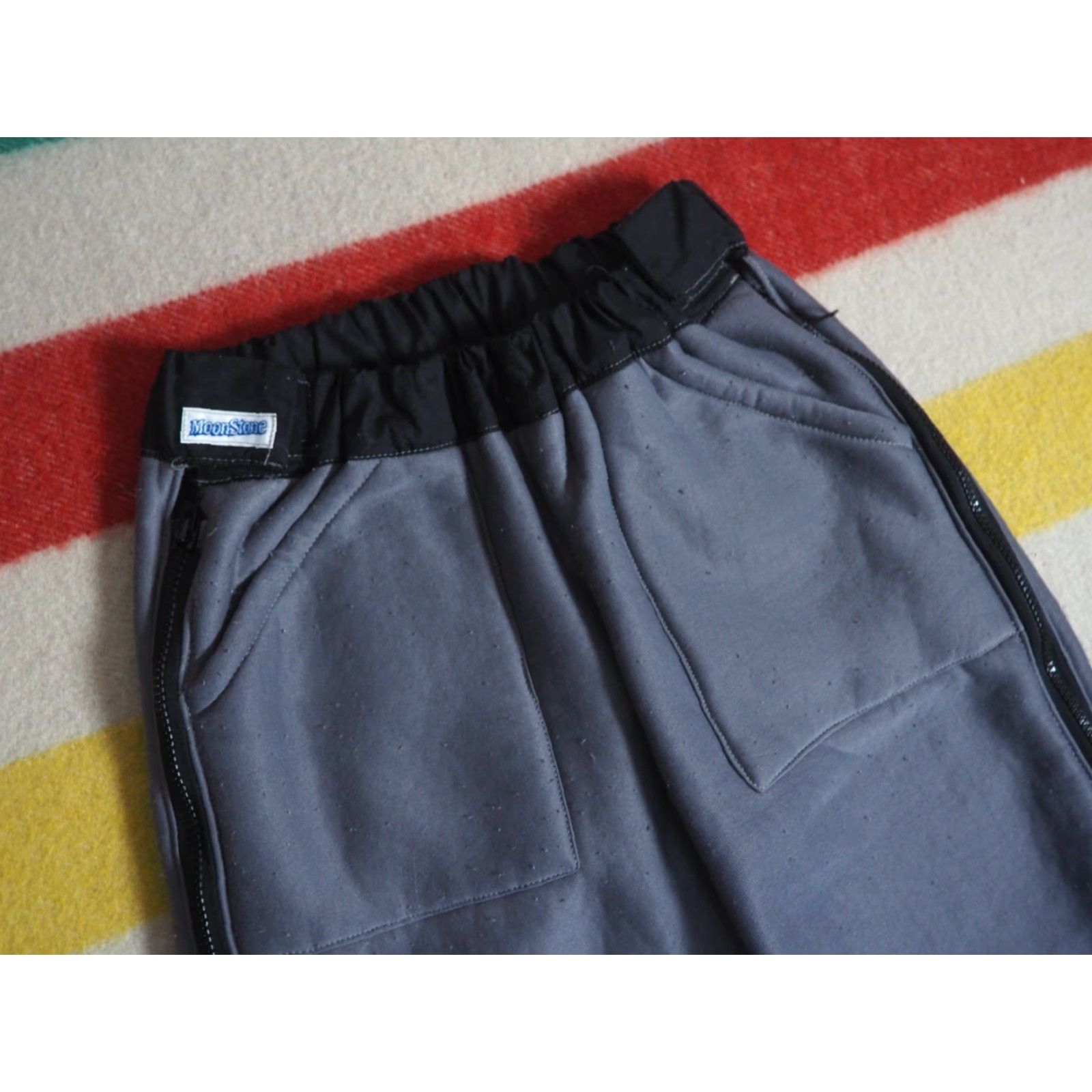 Vintage VTG Moonstone 70s Fleece Pants Gray Black Side Zip 29x29 Outdoor Mens Regular Size 29 Size US 29 - 4 Thumbnail