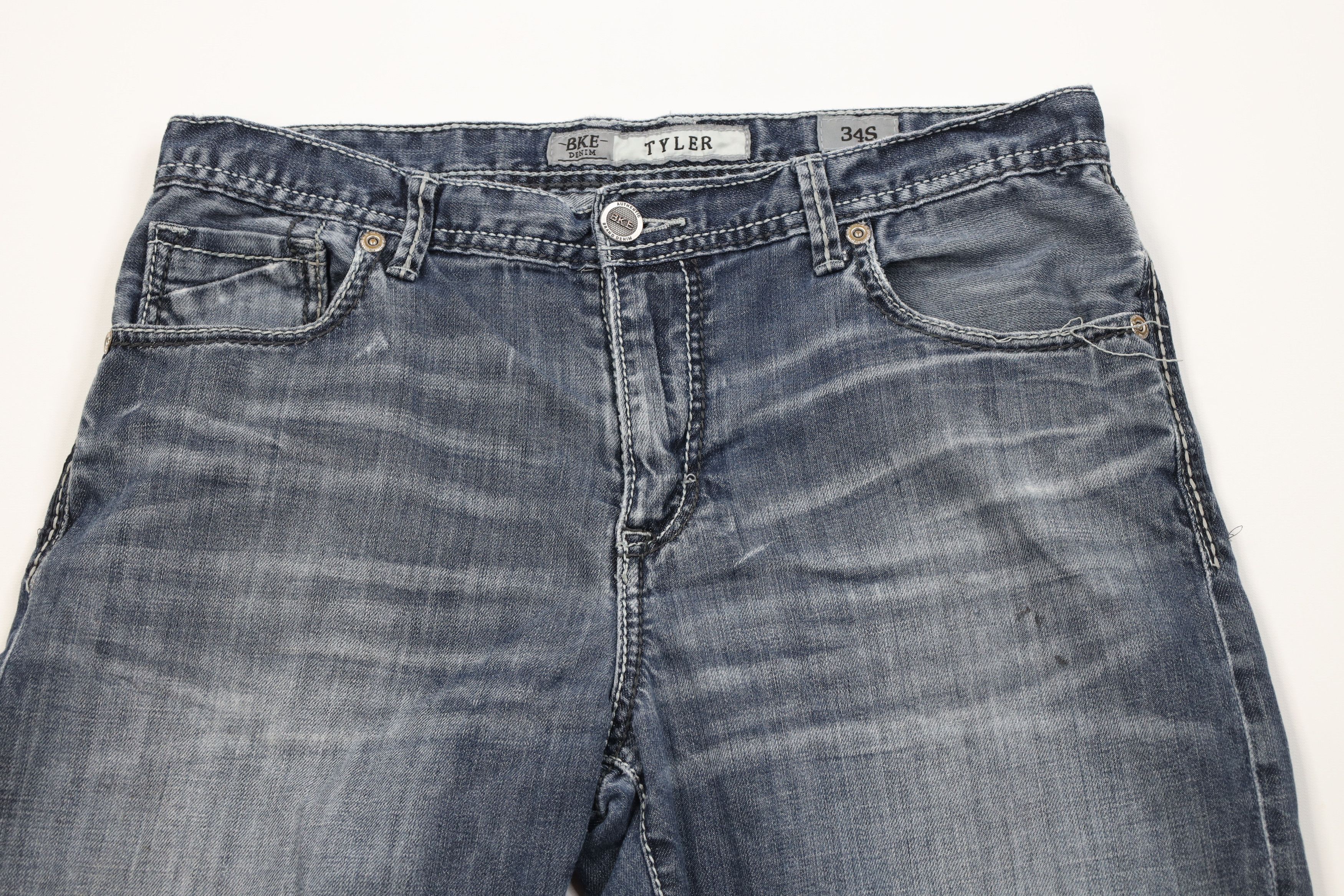 Vintage Buckle BKE Thick Stitch Tyler Bootcut Wide Leg Denim Jeans Size US 34 / EU 50 - 2 Thumbnail