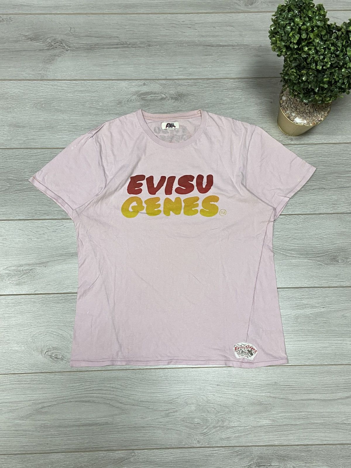 Evisu Evisu genes big print logo vintage Japanese t-shirt Size US S / EU 44-46 / 1 - 1 Thumbnail