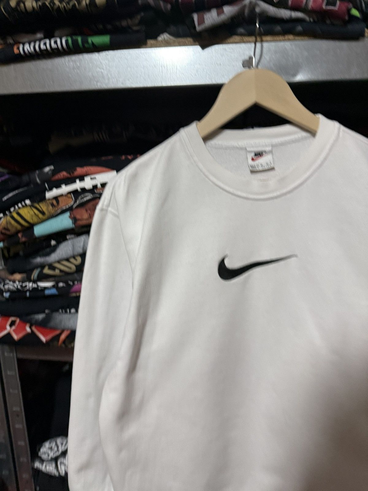 Nike Vintage 90’s Nike Big Center Logo Swoosh Sweatshirt Y2K Hype Size US M / EU 48-50 / 2 - 3 Thumbnail