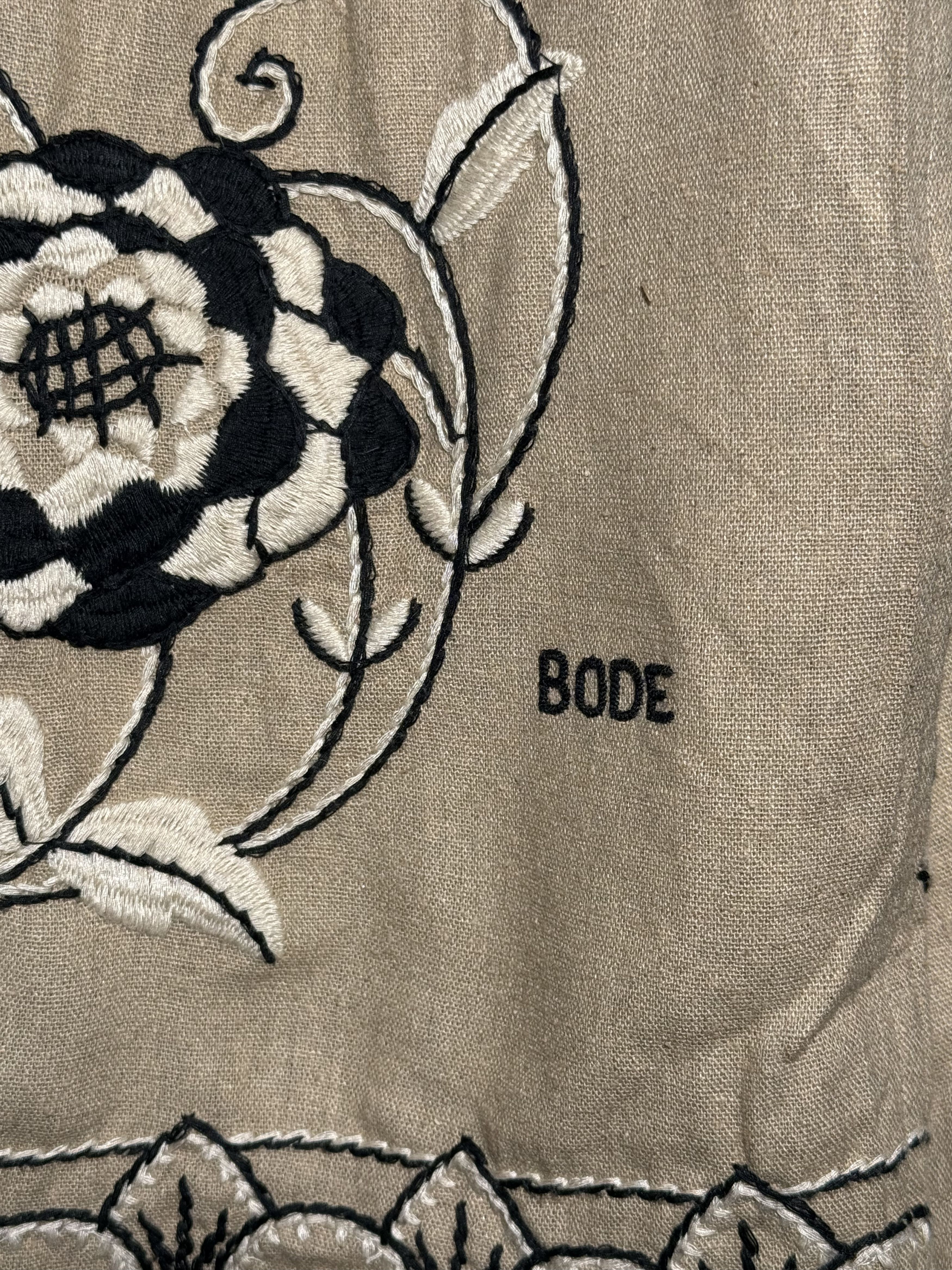 Bode Bode Khaki Embroidered Long Sleeve Shirt Size US M / EU 48-50 / 2 - 7 Thumbnail