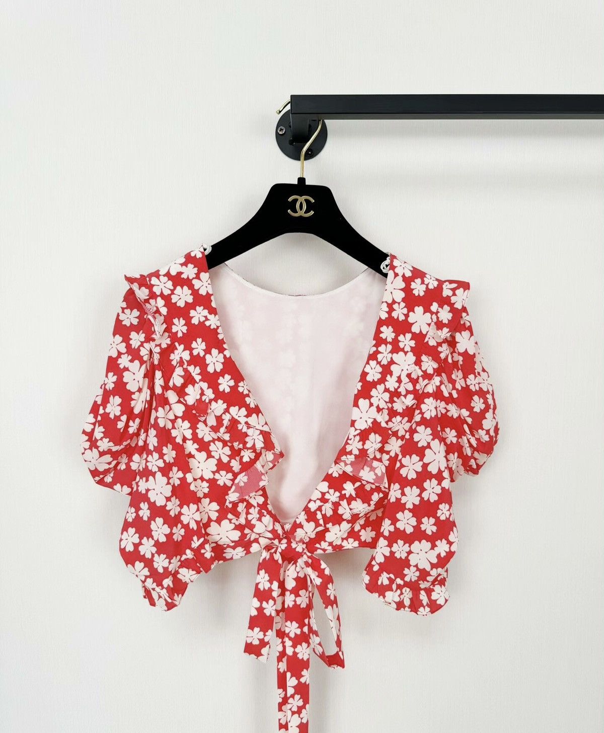 Miu Miu Miumiu floral silk blouse Size L / US 10 / IT 46 - 1 Thumbnail