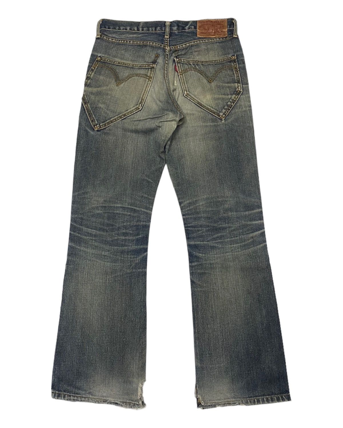Levi's × Vintage 🔥Levi’s 517 BOOTCUT DISTRESS DENIM JEANS Size 29" - 2 Thumbnail