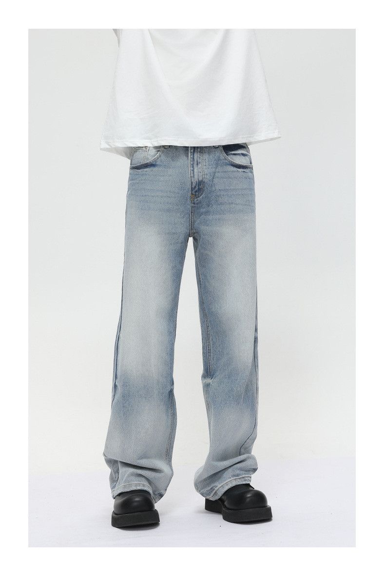 Japanese Brand × Jean Japanese retro washed distressed wide-leg loose washed jeans Size US 32 / EU 48 - 5 Thumbnail