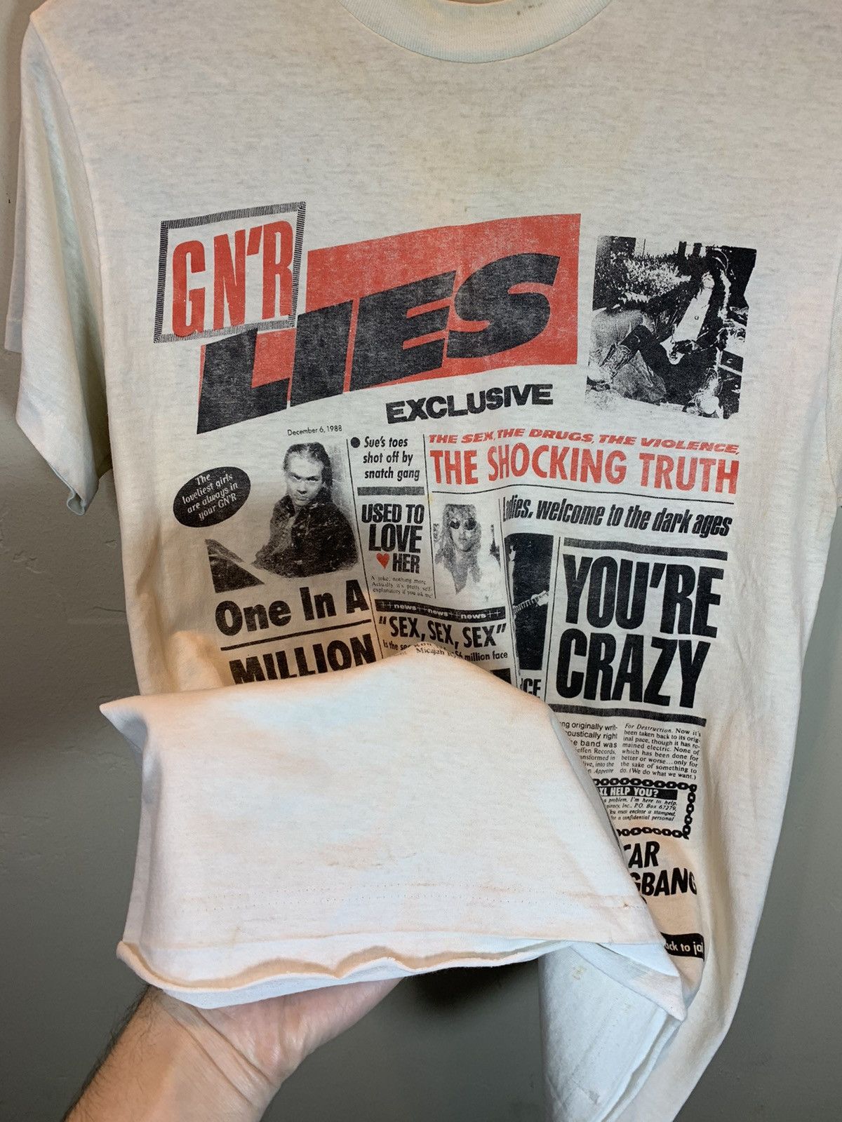 Band Tees × Guns N' Roses × Vintage RARE* Vintage 80's Guns 'N