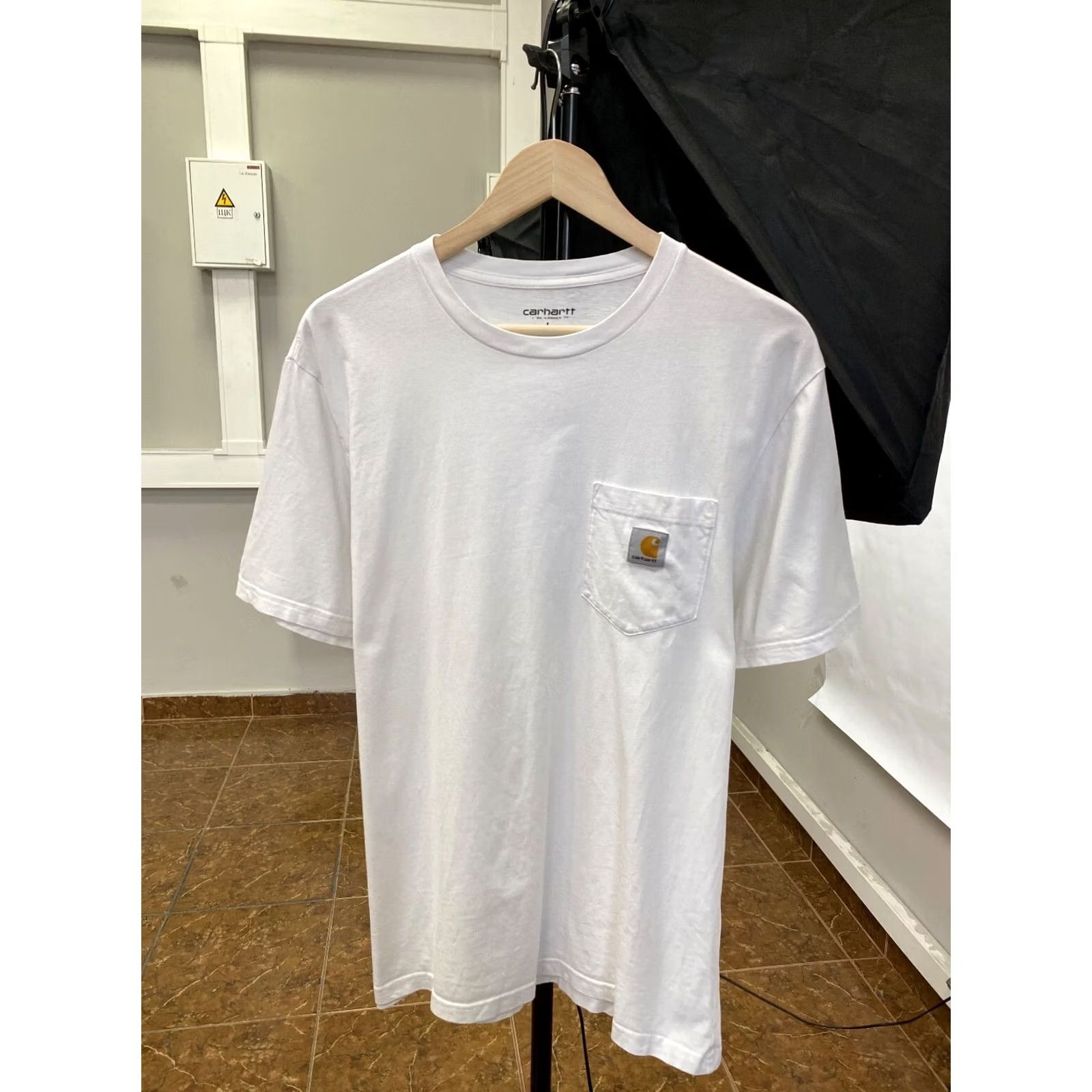 Carhartt VINTAGE Carhartt Box Logo T-Shirt Mens L White Retro Y2K Rare Hype Size US L / EU 52-54 / 3 - 2 Thumbnail