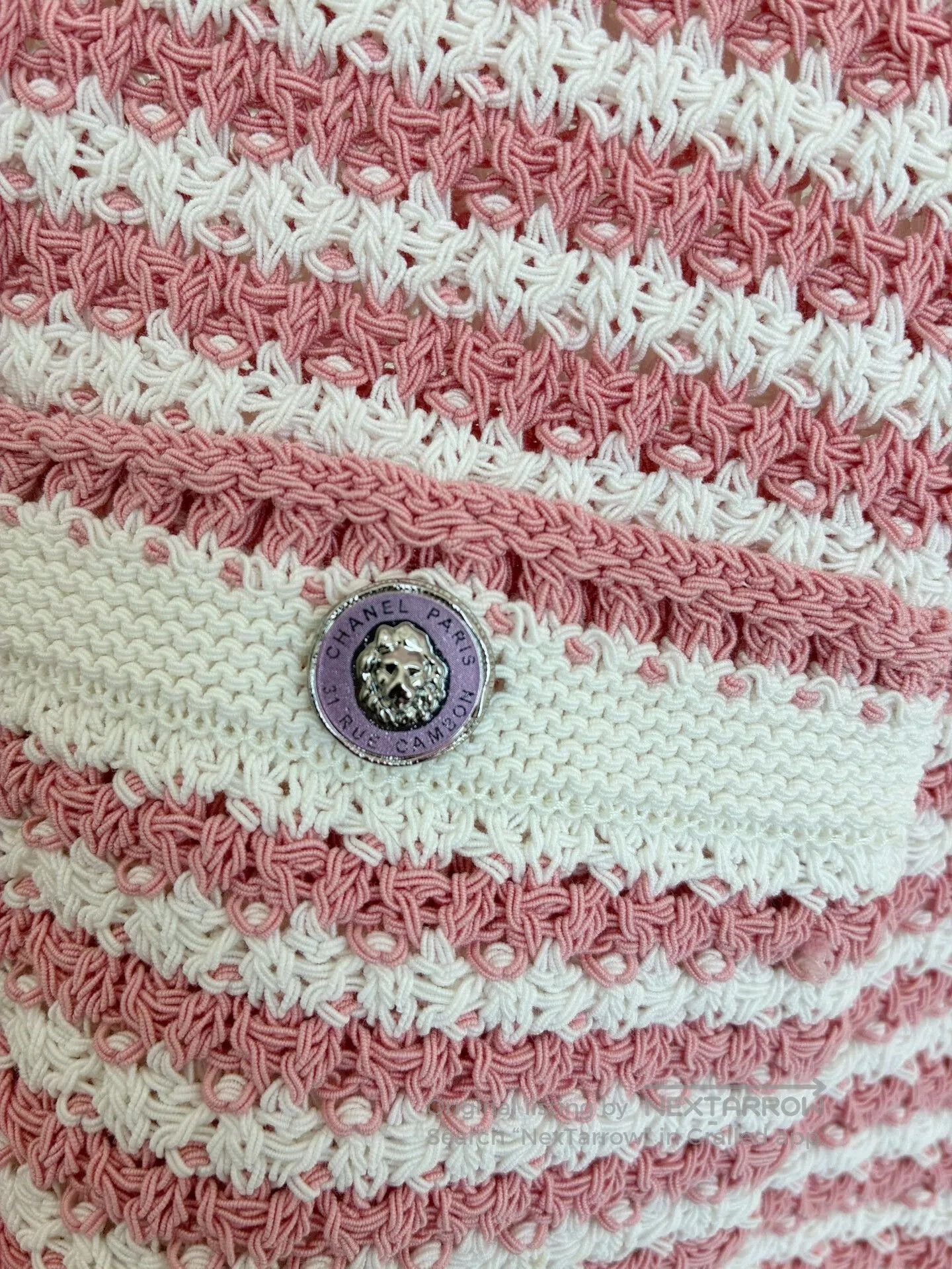 Chanel Chanel 22P Pink White Striped Knit Vest. Size XS / US 0-2 / IT 36-38 - 5 Thumbnail