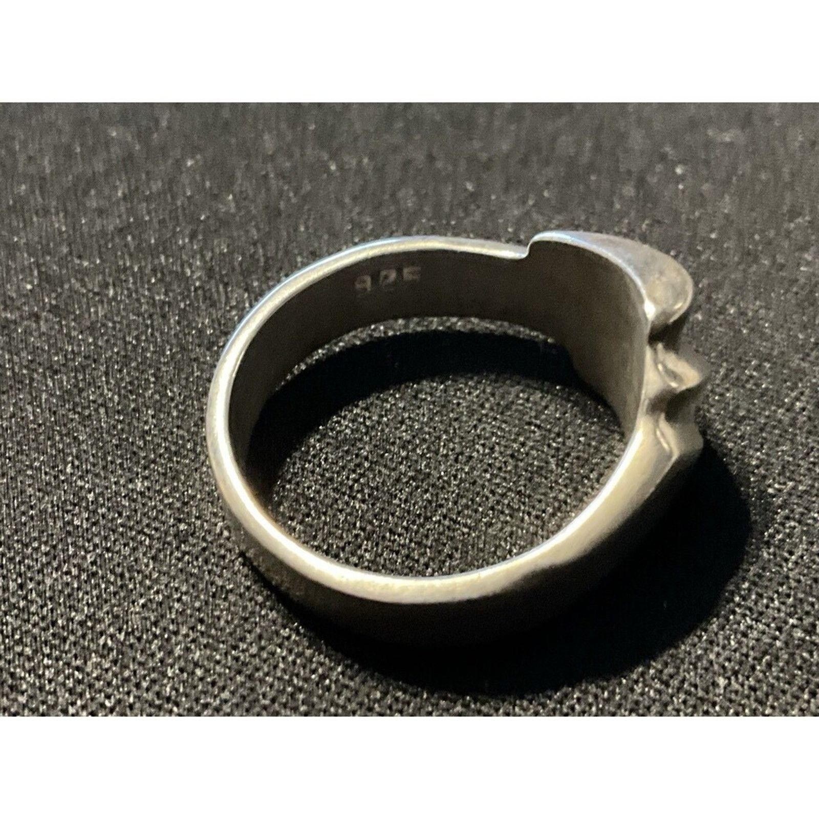 Other 925 Sterling Silver Mexico Ribbed State Ring Size 10 Size ONE SIZE - 5 Thumbnail