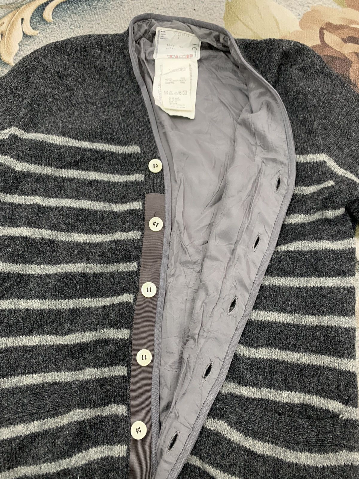 Sacai Sacai Wool Sweater Cardigan Knit Jacket Stripes Pattern Size US M / EU 48-50 / 2 - 12 Thumbnail