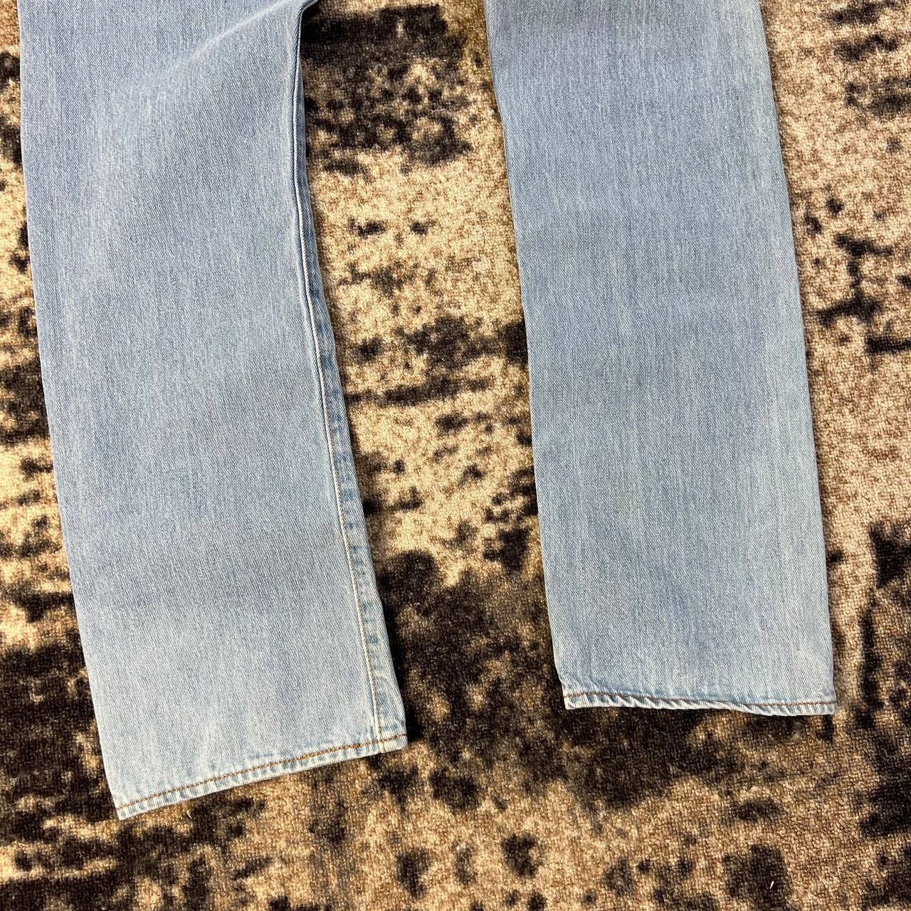 Levi's 501 Levis Vintage Light Blue Denim Jeans Streetwear Style Size US 33 - 5 Thumbnail