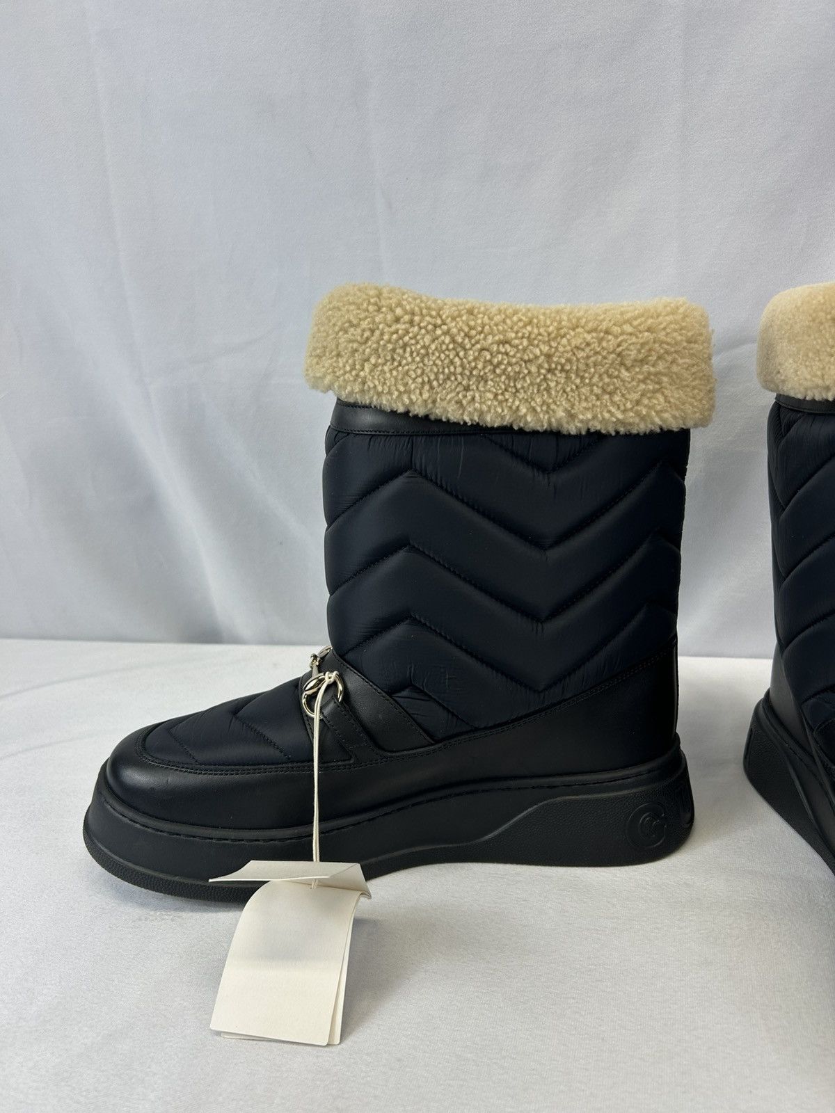 Gucci GUCCI - Horsebit Shearling-Trimmed Quilted Size US 10 / EU 43 - 2 Thumbnail