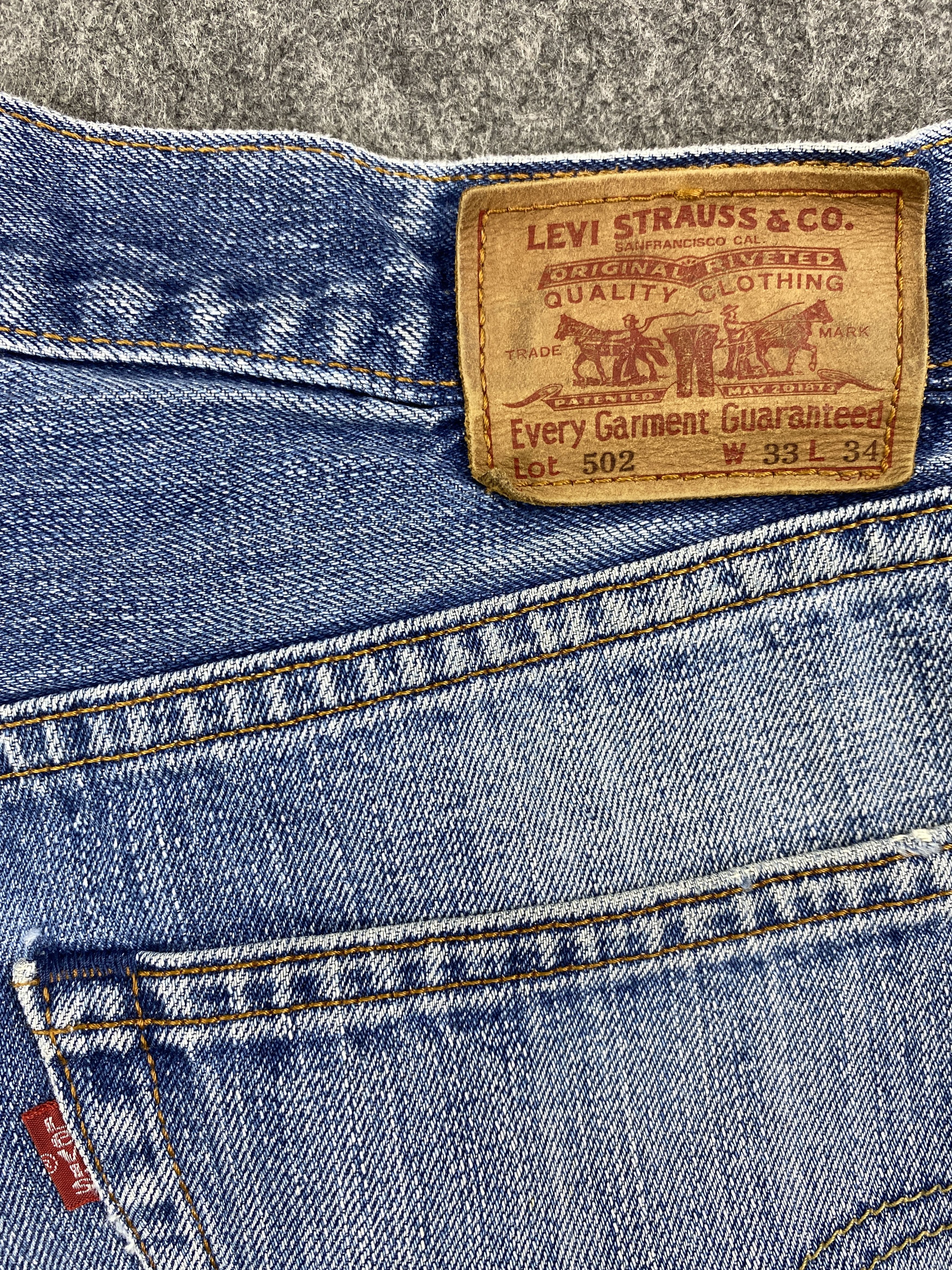 Levi's Distressed Blue Vintage Levi's 502 31x27 Denim -SJ069 Size US 31 - 10 Thumbnail
