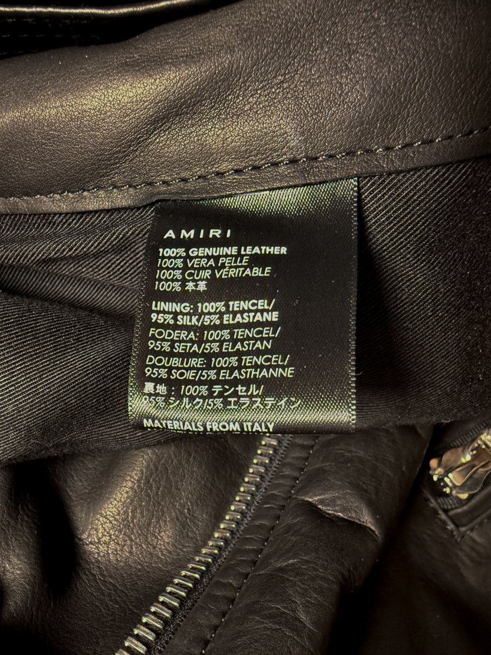 Amiri Amiri Slim-fit Light Weight Leather Jacket Size US XL / EU 56 / 4 - 7 Thumbnail