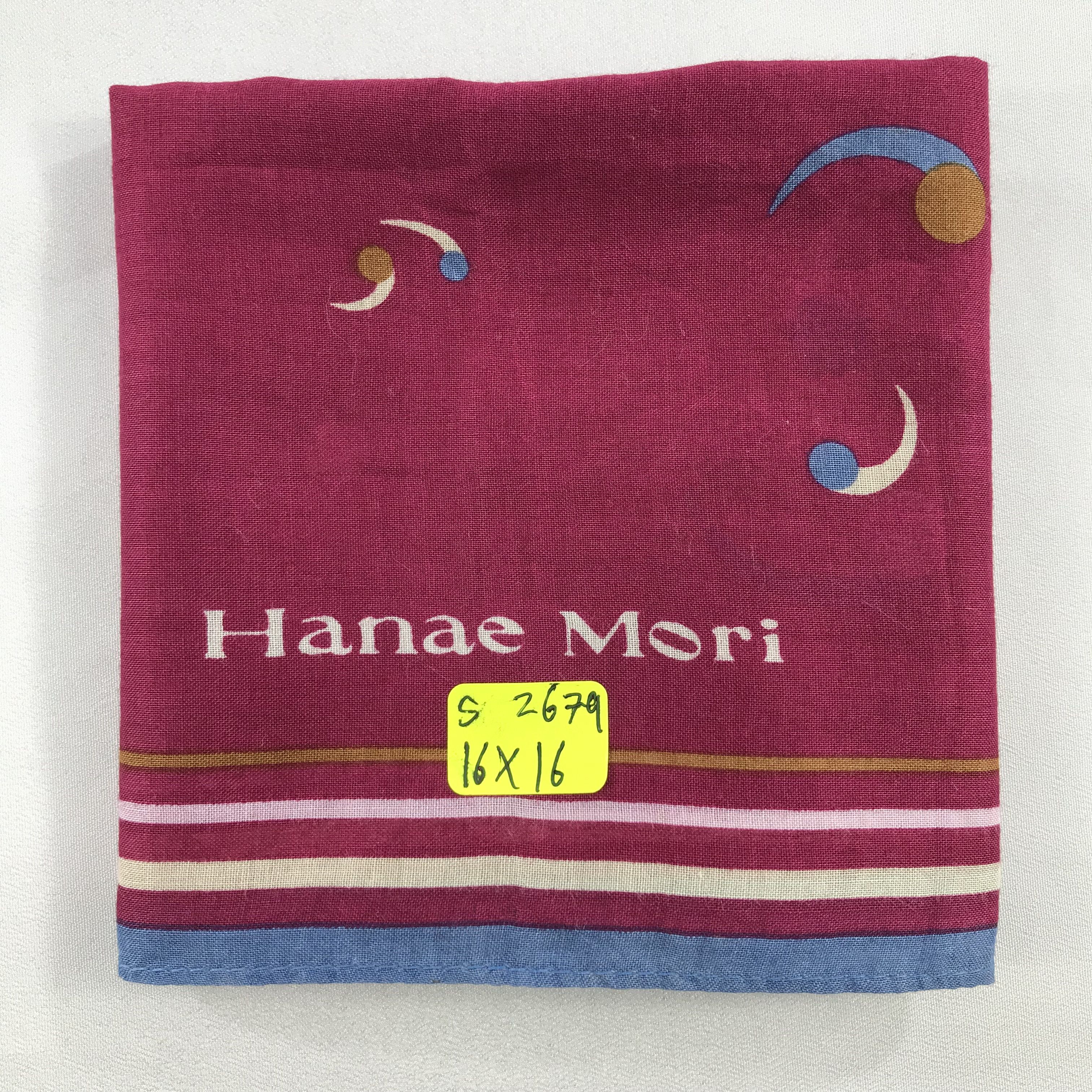 Hanae Mori × Vintage Hanae Mori Bandana / Handkerchief / Neckerchief - S2679 Size ONE SIZE - 5 Thumbnail