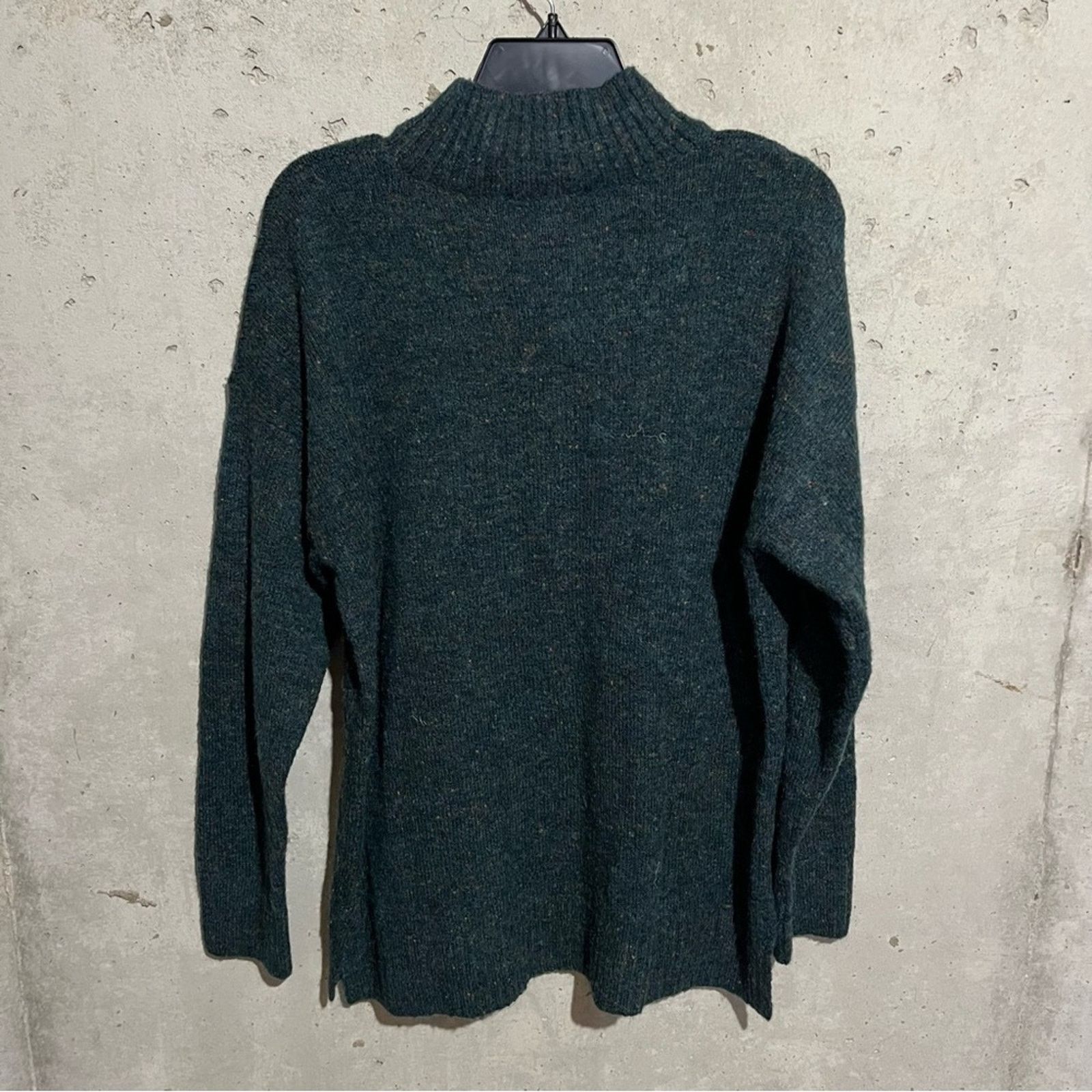 Other Well Worn Women's Mock Neck Nep Yarn Sweater, Green, Size M Size M / US 6-8 / IT 42-44 - 4 Thumbnail