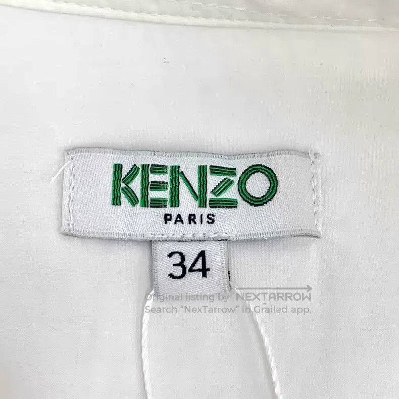 Kenzo Kenzo White Tiger Head Embroidered Cotton Collar Single Br Size XXS / US 00 / IT 34 - 6 Thumbnail