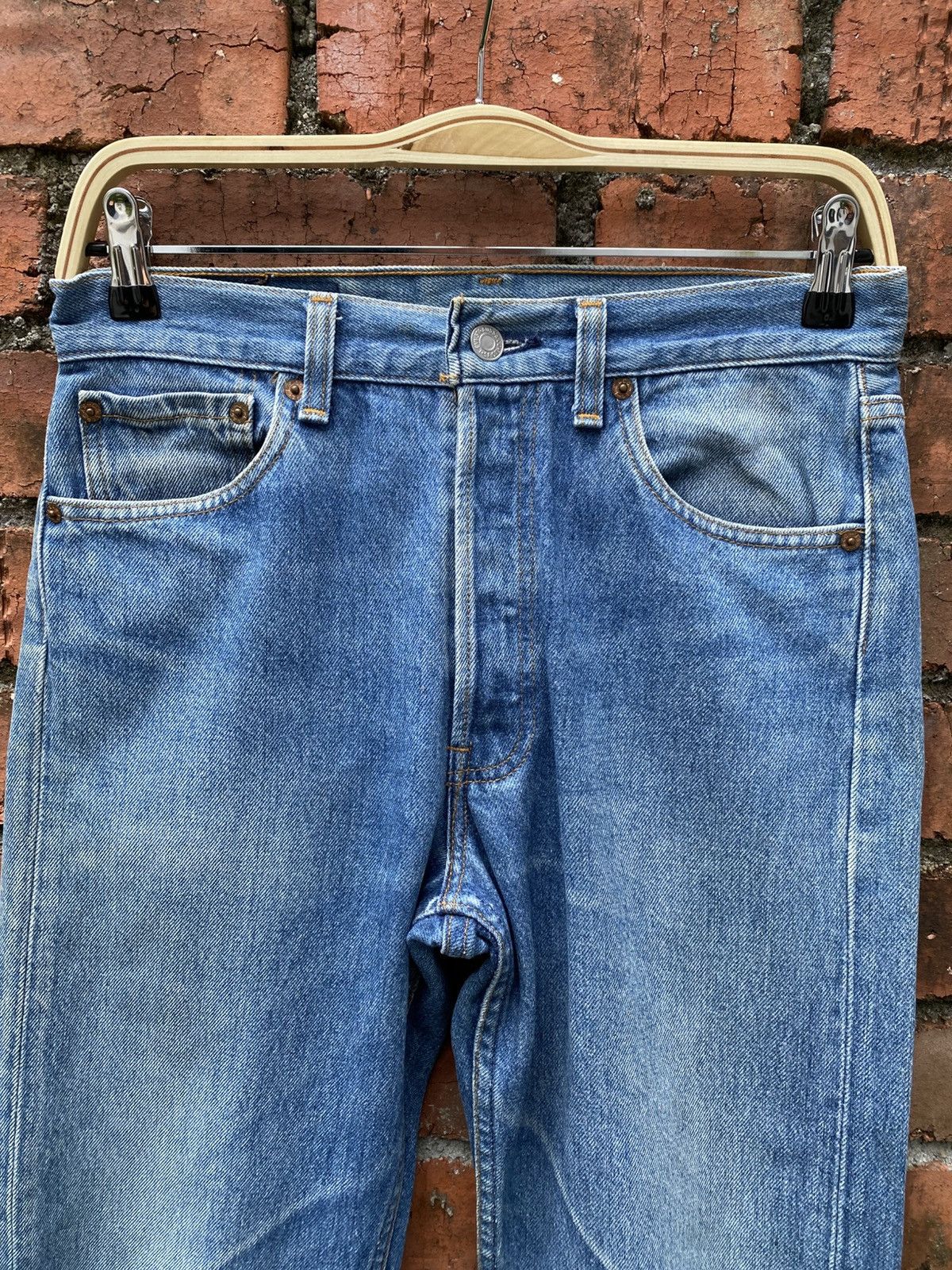 Levi's × Levi's Vintage Clothing × Vintage W29x30.5 vintage levi's 90s 501 made in USA Size US 29 - 4 Thumbnail