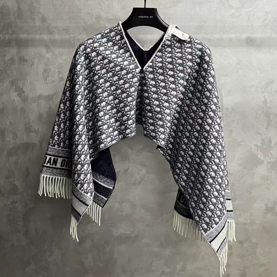 Dior Dior Retro Graphic Blue Scarf one size Men Size ONE SIZE - 1 Thumbnail